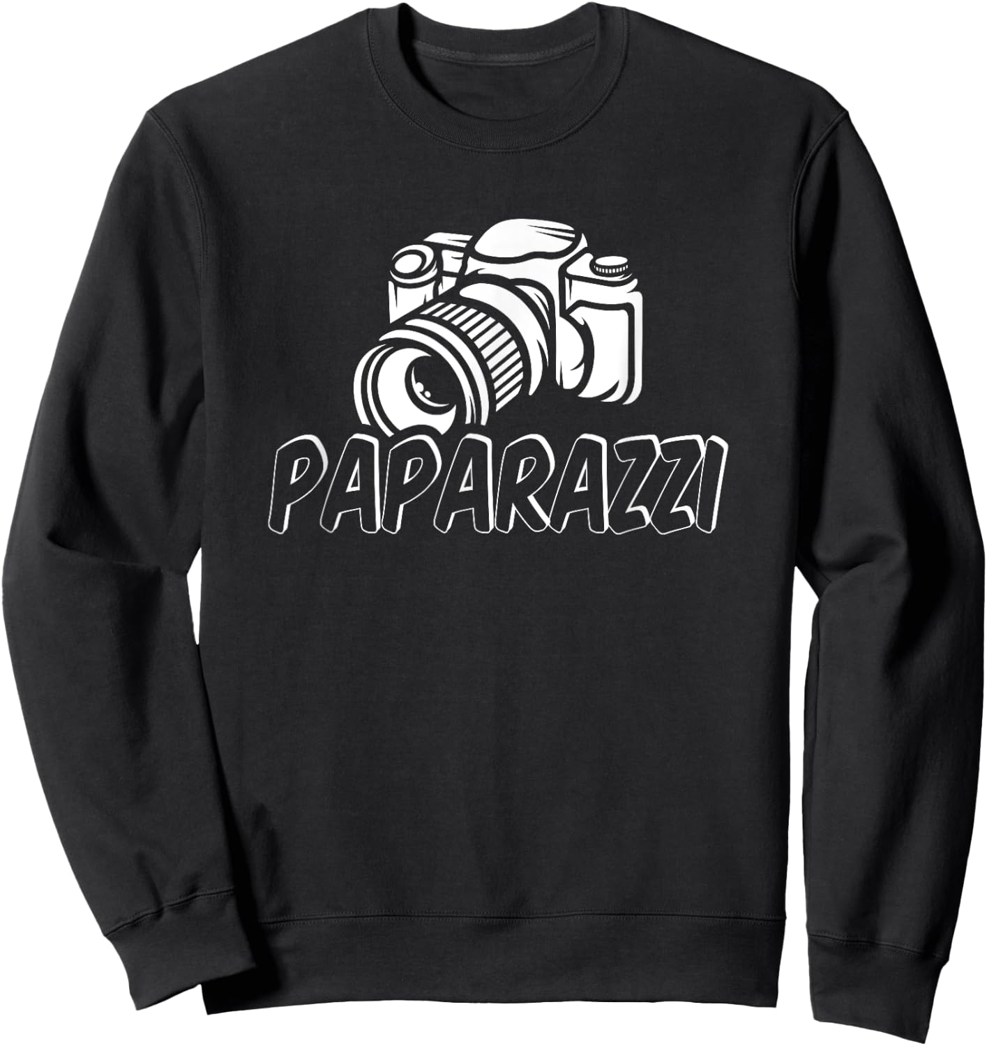 Paparazzi Funny Dad Photographer Retro Camera Sweatshirt - Sweatshirt | Black