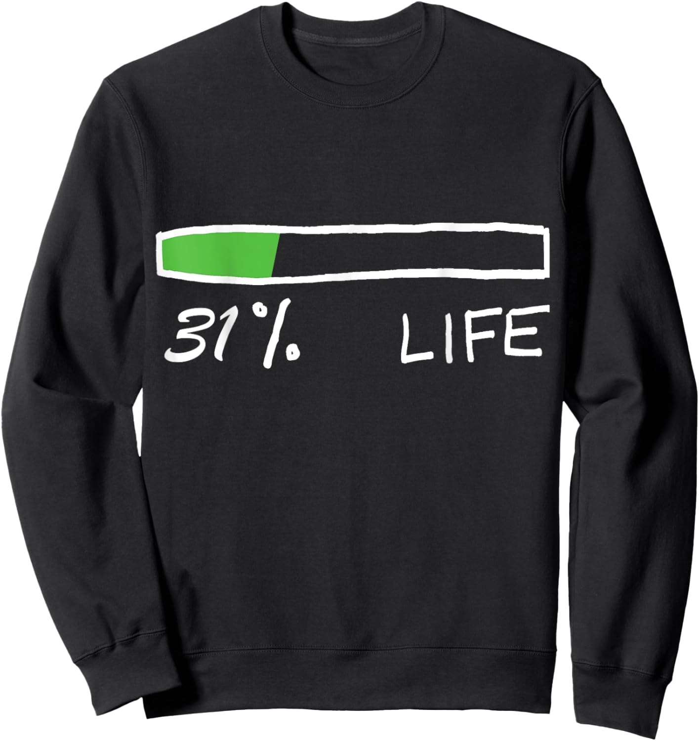 Nas Daily 31% Life Sweatshirt - Sweatshirt | Black