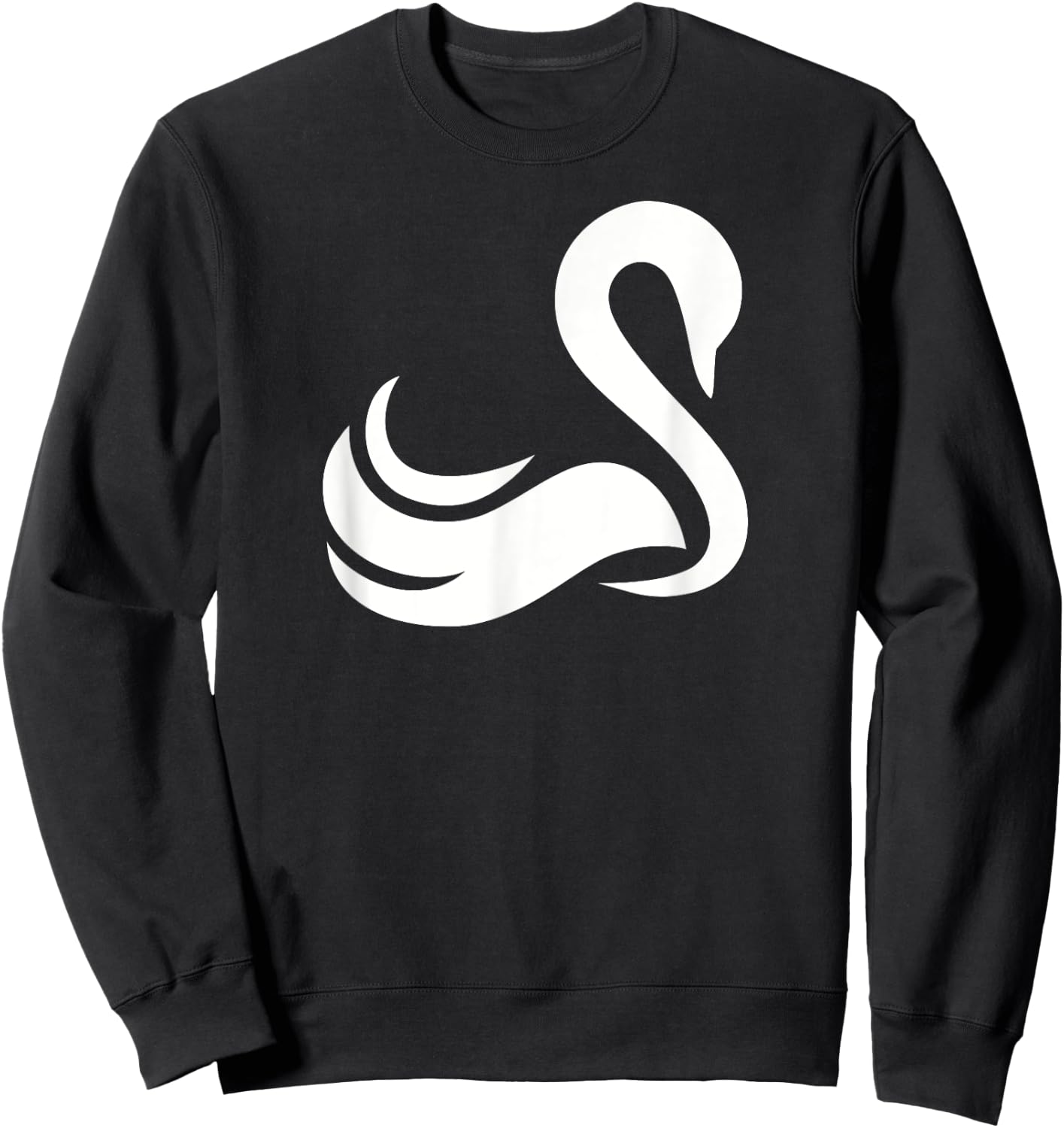 Drawn swan Sweatshirt - Sweatshirt | Black