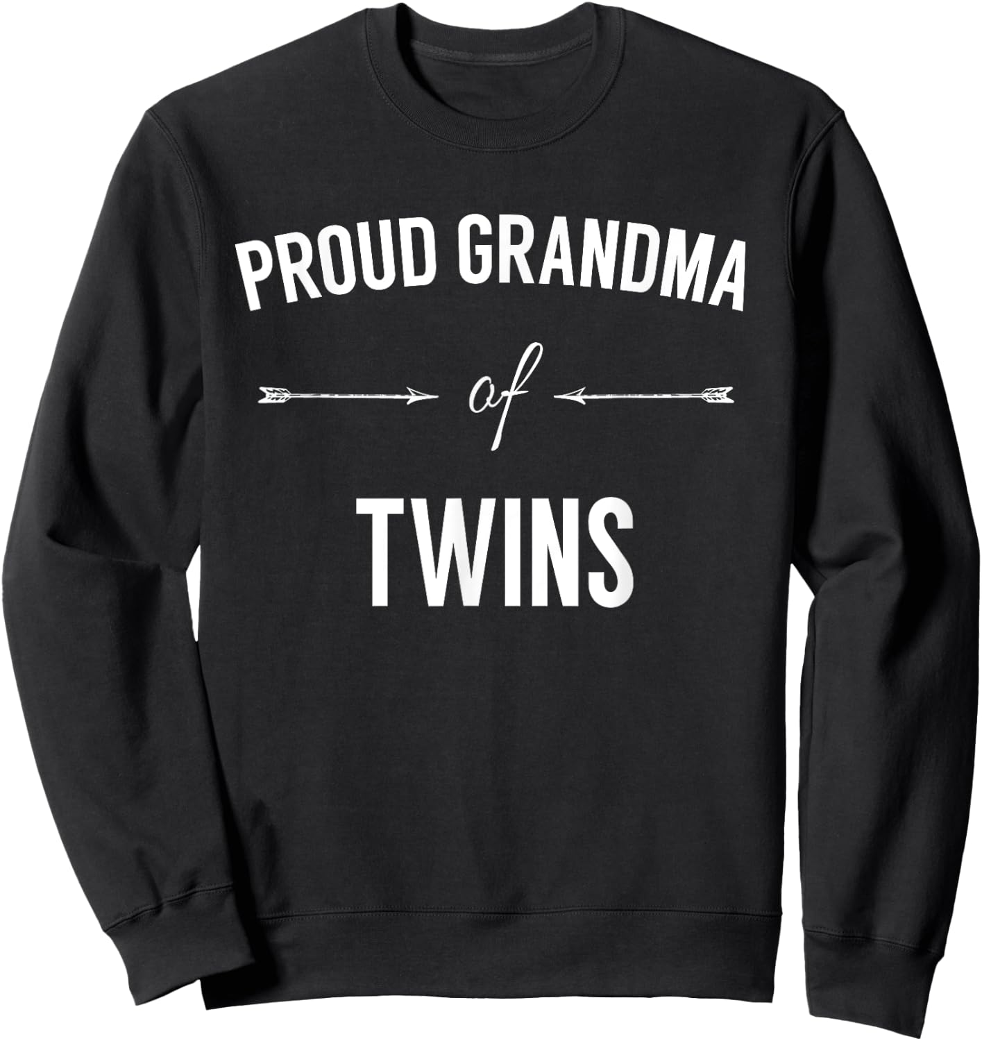 Proud Grandma of Twins Shirt - Twins Pregnancy Announcement Sweatshirt - Sweatshirt | Black