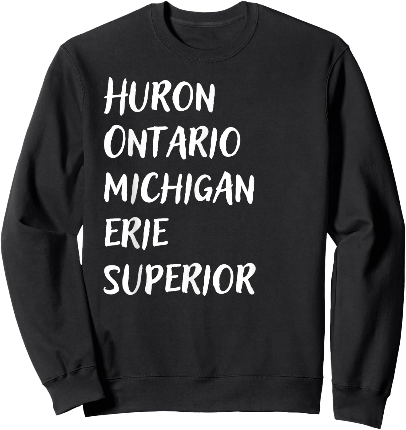 The Great Lakes HOMES Michigan Gift Vintage Sweatshirt - Sweatshirt | Black