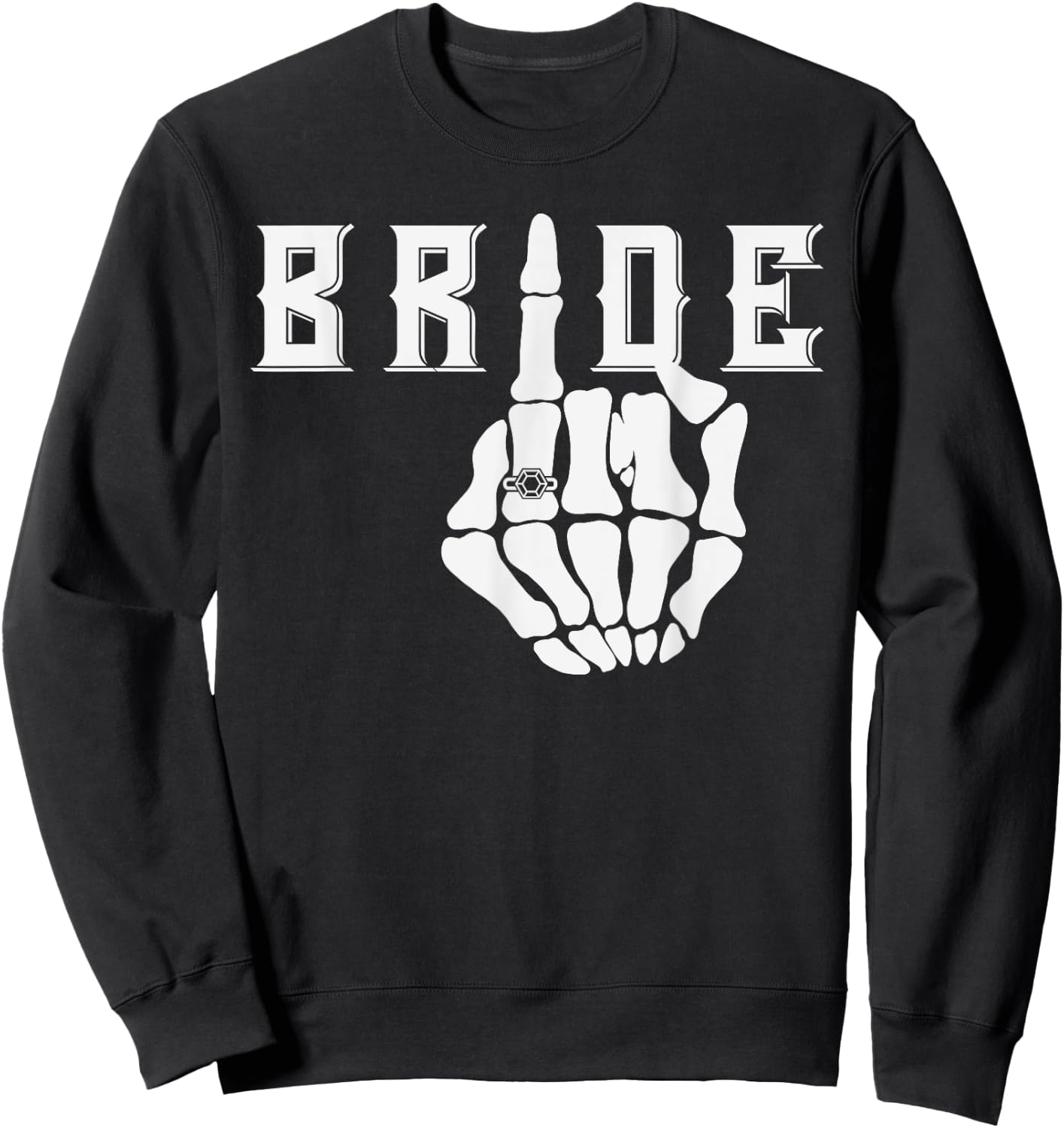 Halloween Wedding Bride , Skeleton Bride Matching Sweatshirt - Sweatshirt | Black