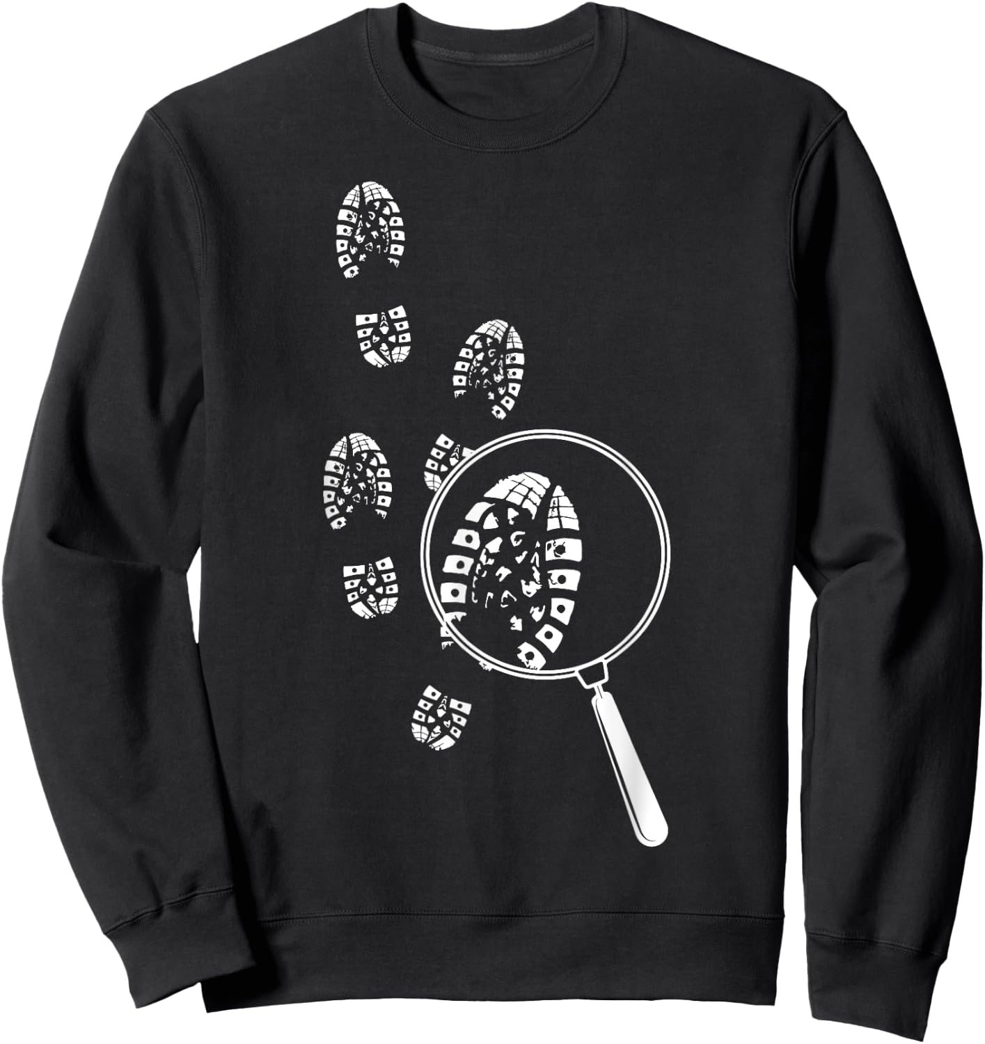 Detective Footprints Crime Spying Investigator Officer Sweatshirt - Sweatshirt | Black