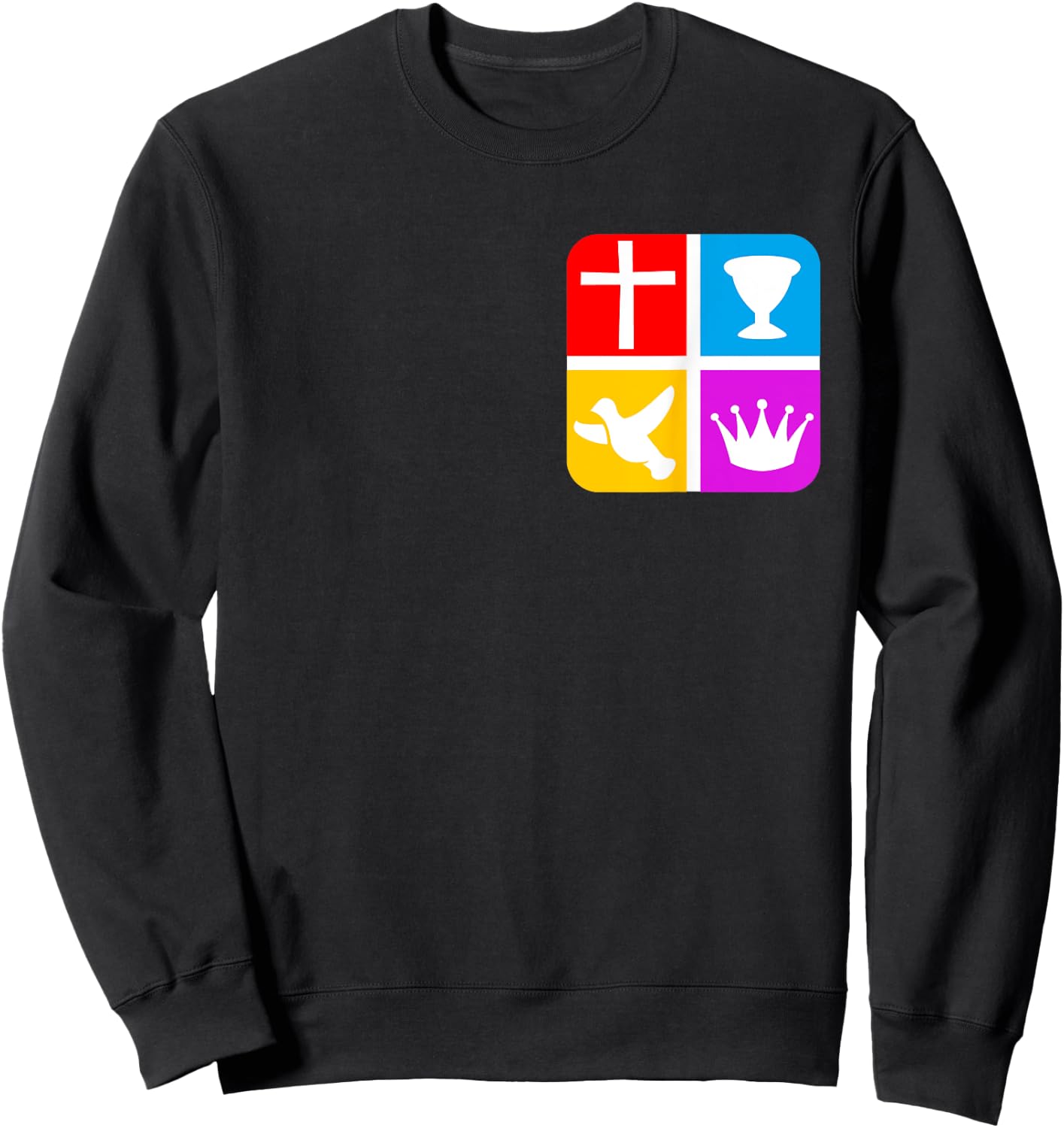 Foursquare Gospel Pentecostalism Church Logo Christianity Sweatshirt - Sweatshirt | Black