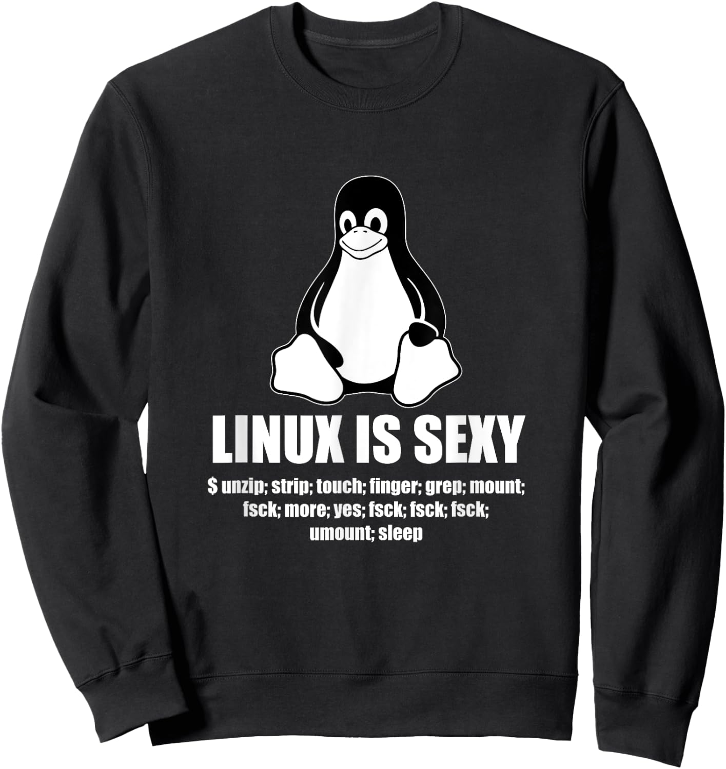 Linux Root SUDO Unix shell Sexy fun gift Sweatshirt - Sweatshirt | Black