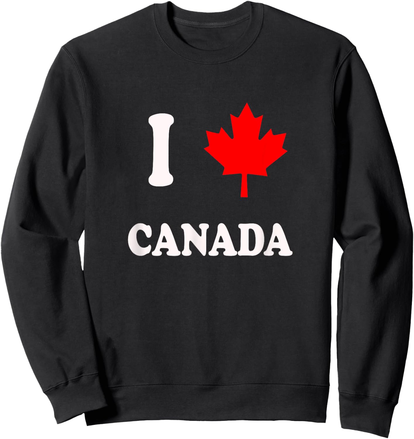 I maple leaf canada Minimalist Canada maple leaf heart Sweatshirt - Sweatshirt | Black