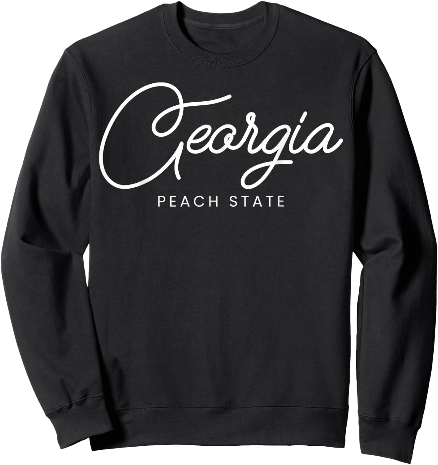 Georgia Gifts Shirt GA Graphic . Peach State Sweatshirt - Sweatshirt | Black