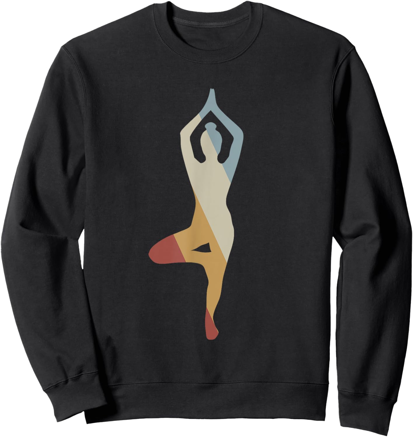 Yoga Retro Style Vintage Sweatshirt - Sweatshirt | Black