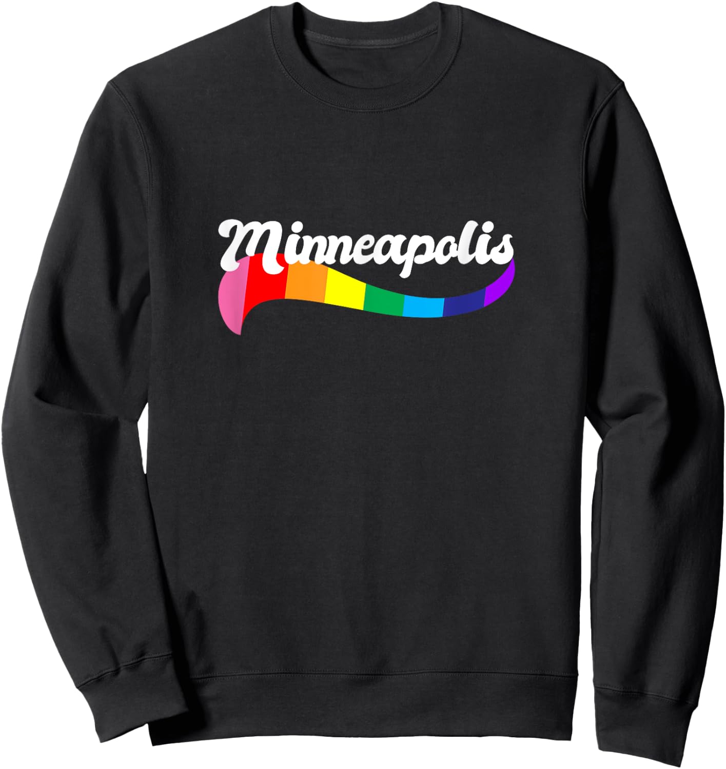 Minneapolis Minnesota Twin Cities gay pride rainbow logo Sweatshirt - Sweatshirt | Black