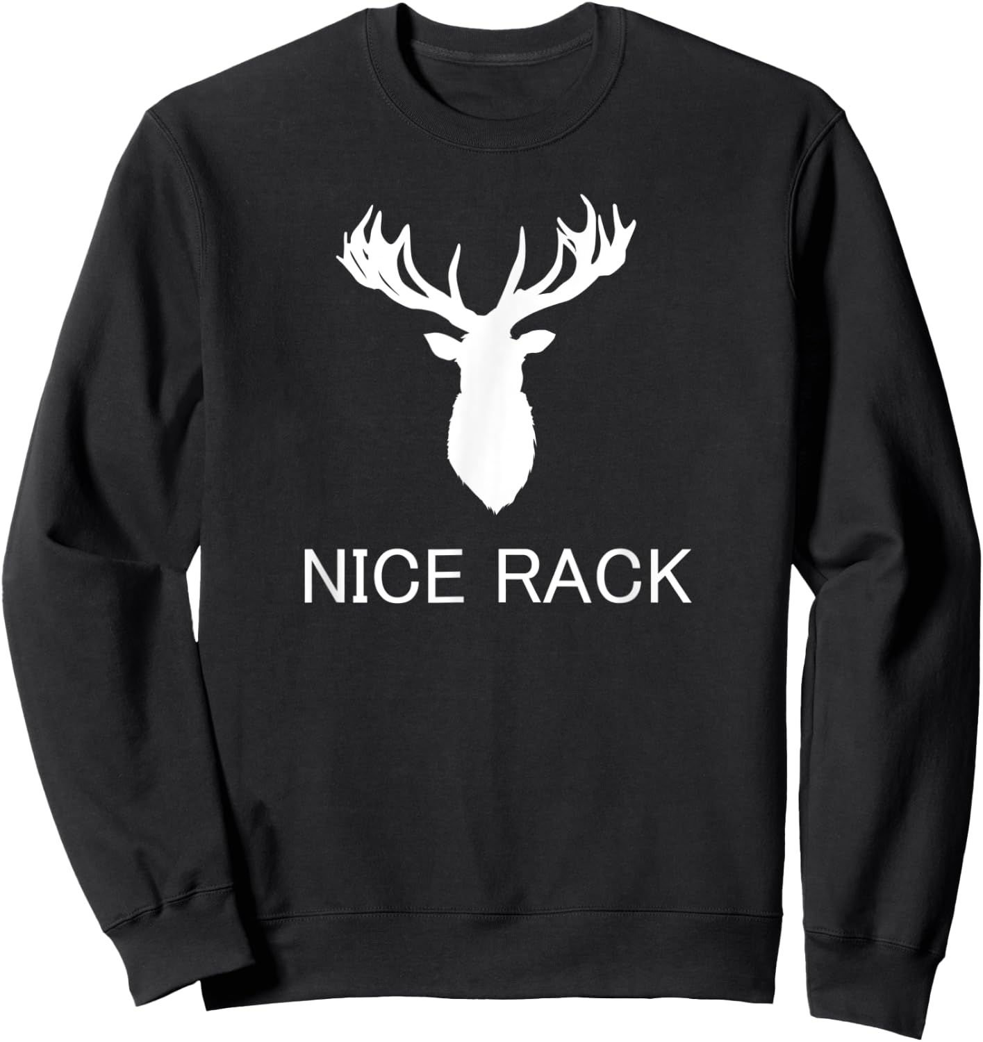 Funny Hunting Apparel - Nice Rack Deer Hunter Sweatshirt - Sweatshirt | Black