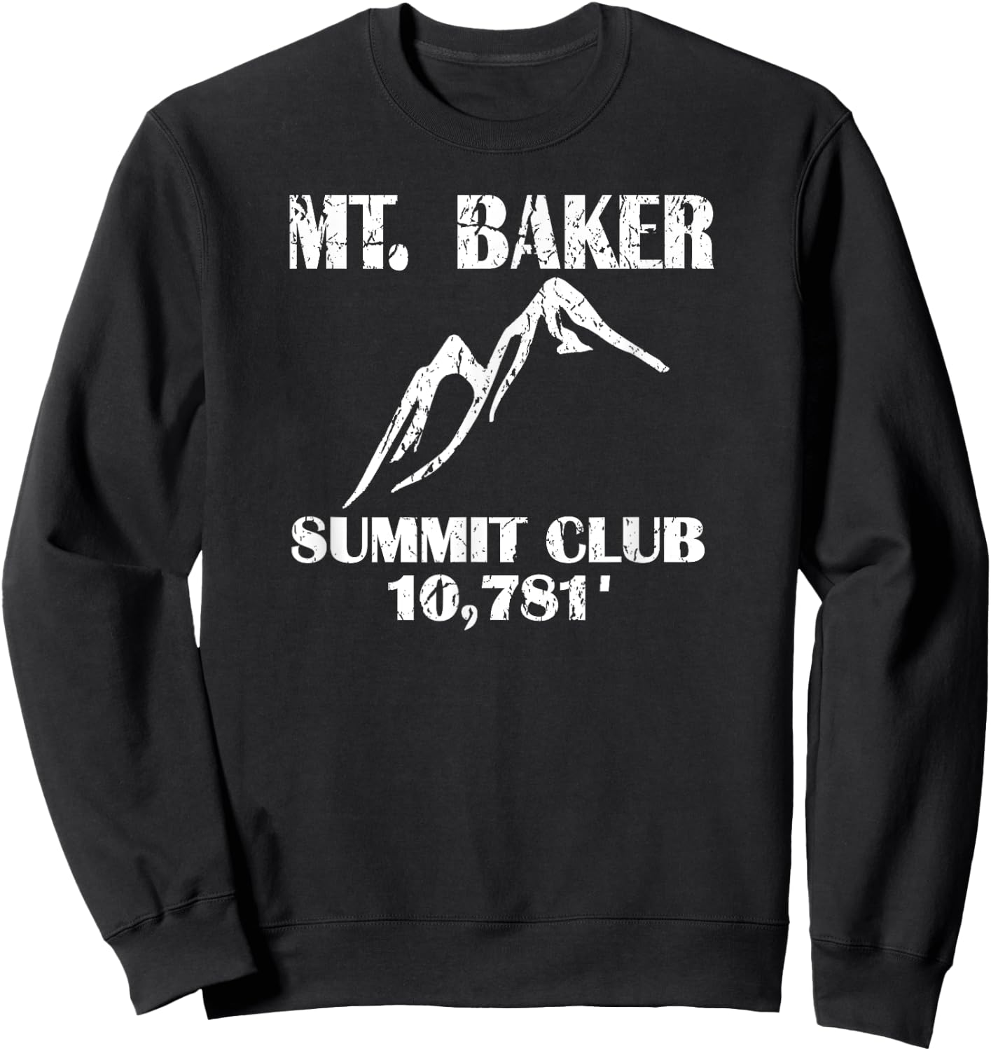 Mt. Baker Summit Club Elevation - Mount Baker Sweatshirt - Sweatshirt | Black