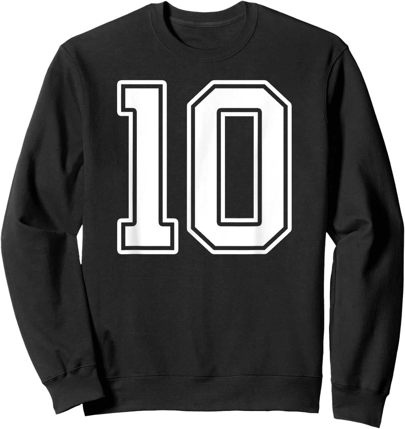 Number 10 Fan Player Jersey Style #10 Men Women Kids Sweatshirt - Sweatshirt | Black