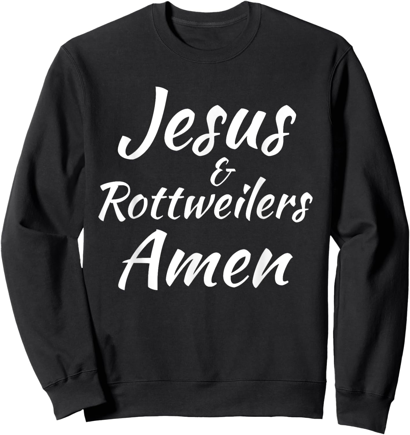 Jesus and Rottweilers Christian Faith Dog Women Sweatshirt - Sweatshirt | Black