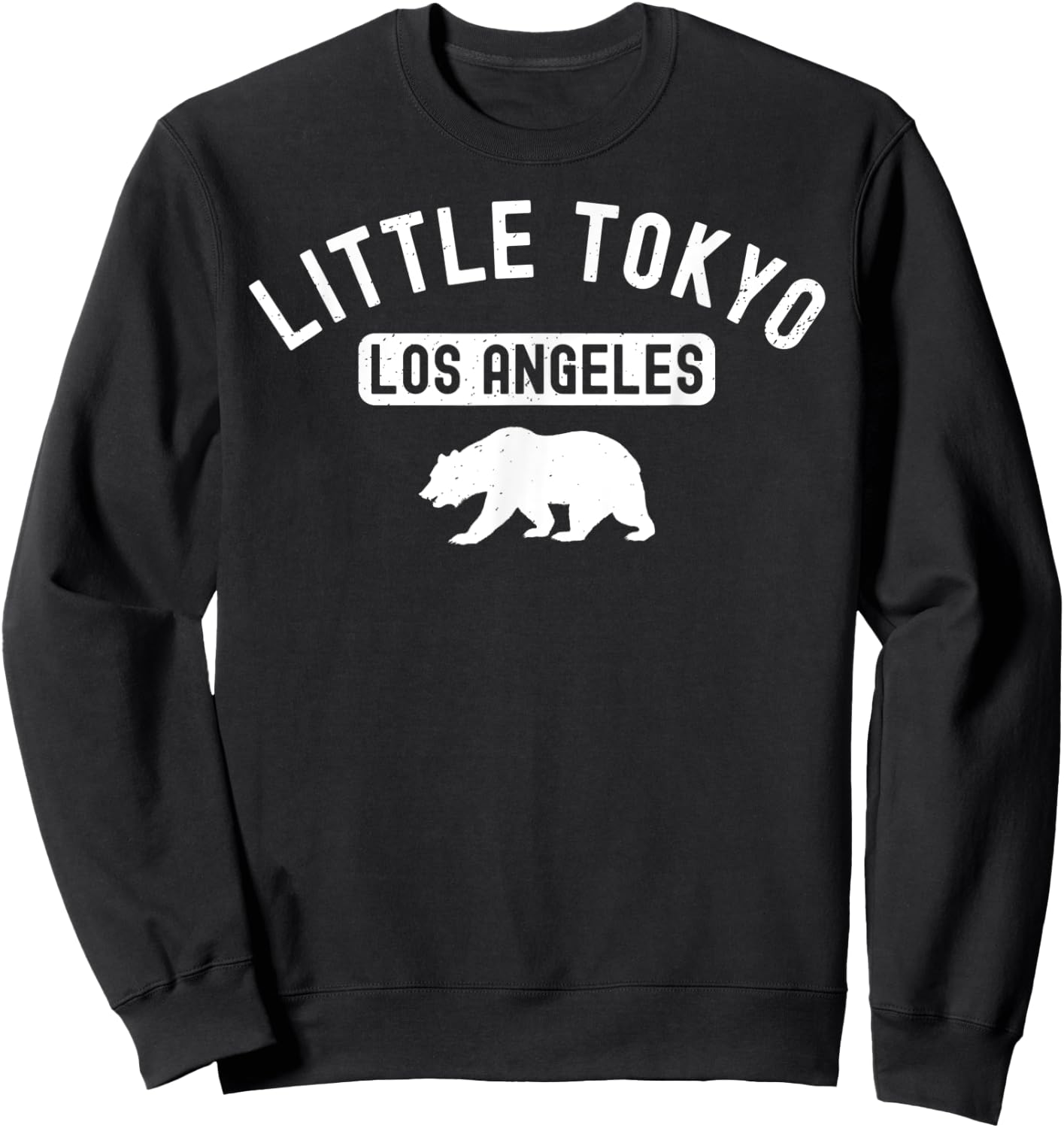 Little Tokyo Los Angeles Street Sign Chinatown Koreatown LA Sweatshirt - Sweatshirt | Black