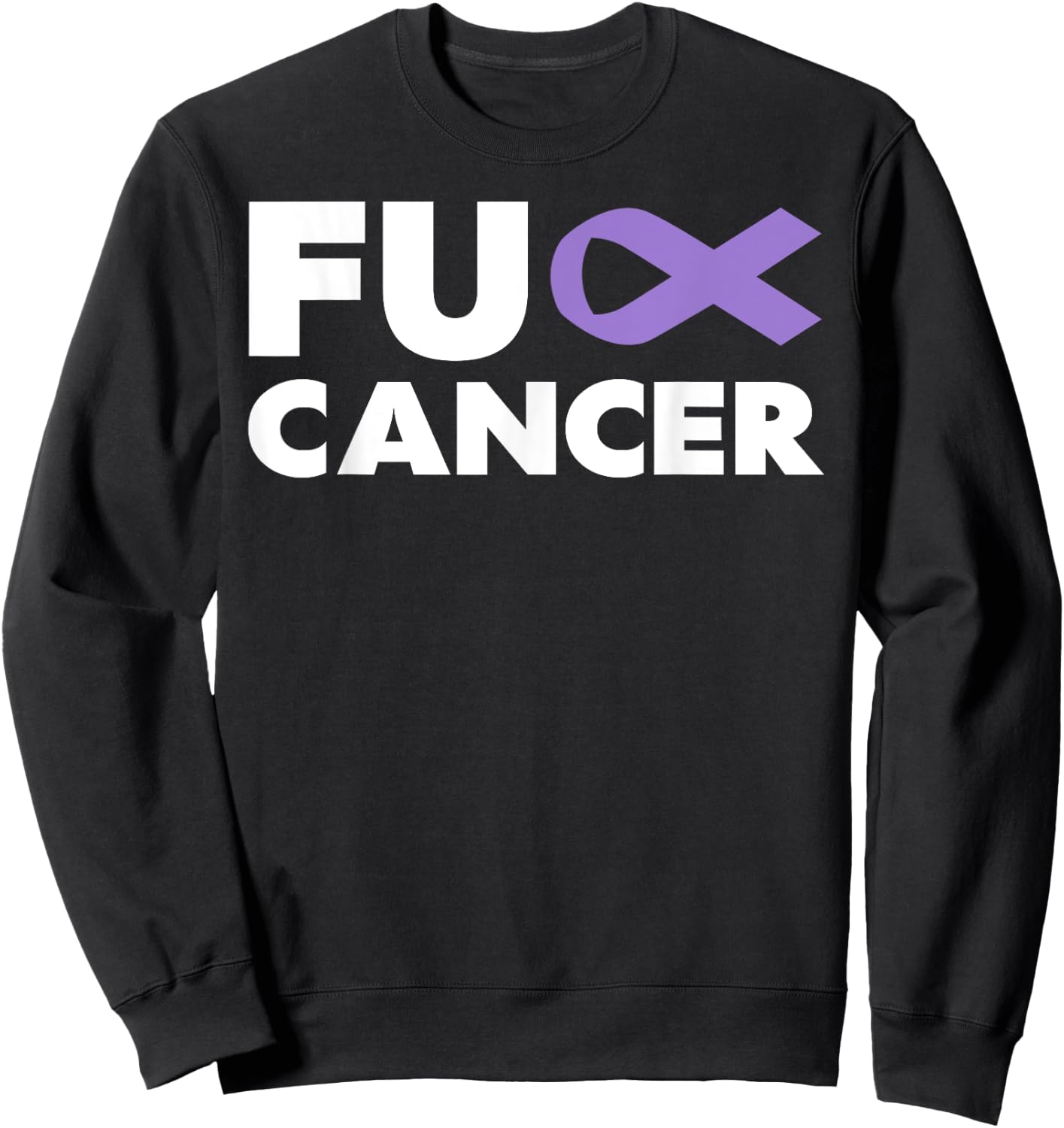 Fuck-Cancer - Fuck-Pancreatic Cancer Awareness Sweatshirt - Sweatshirt | Black