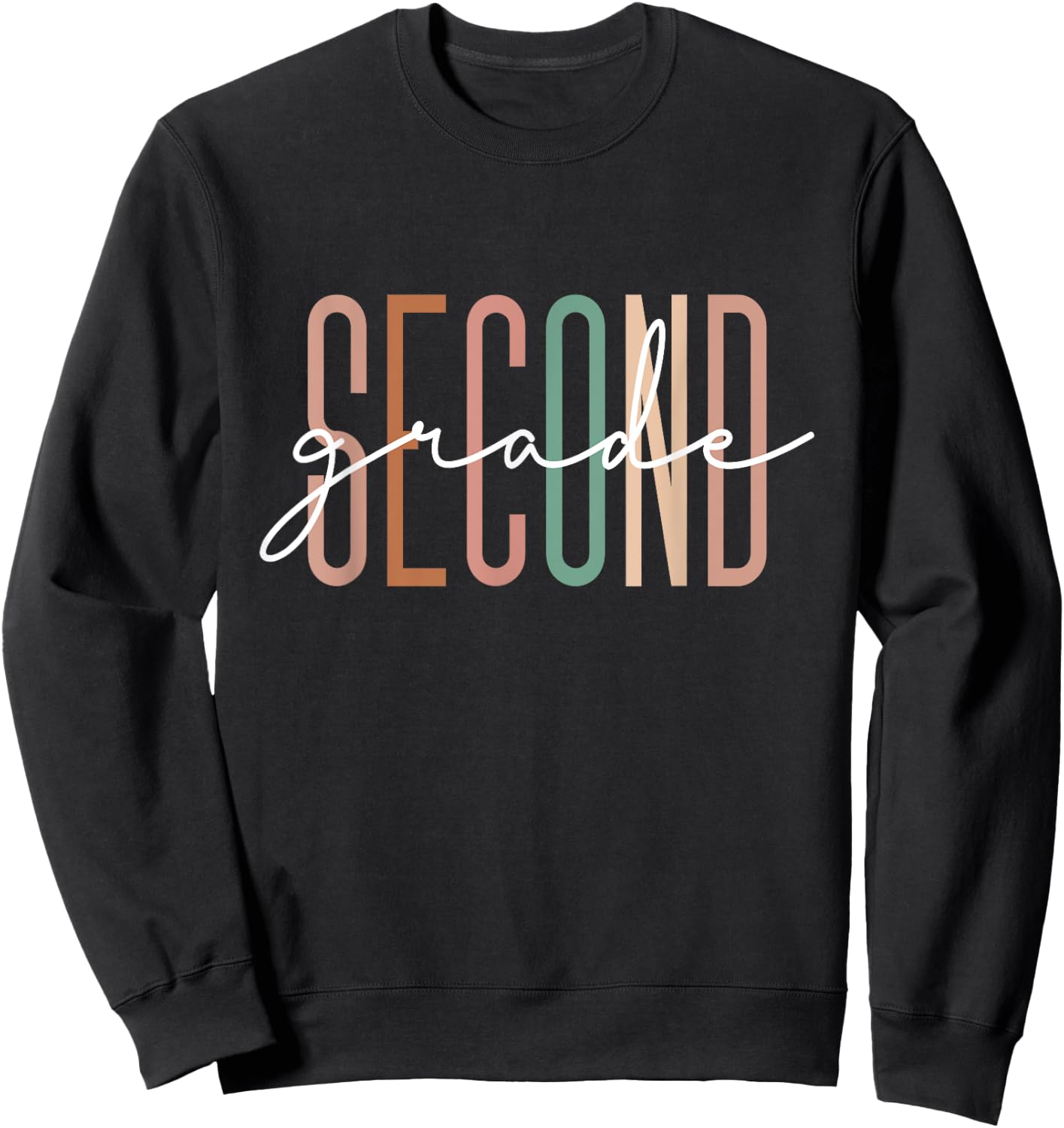 Second Grade Girls Boys Teacher Team 2nd Grade Squad Sweatshirt - Sweatshirt | Black