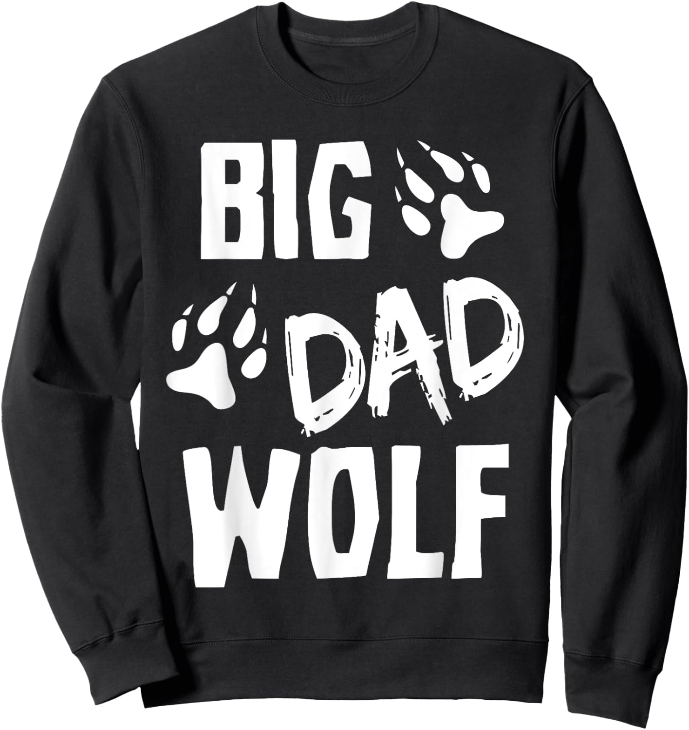 Halloween Shirt Dad Men Funny Costume Daddy Big Dad Wolf Sweatshirt - Sweatshirt | Black