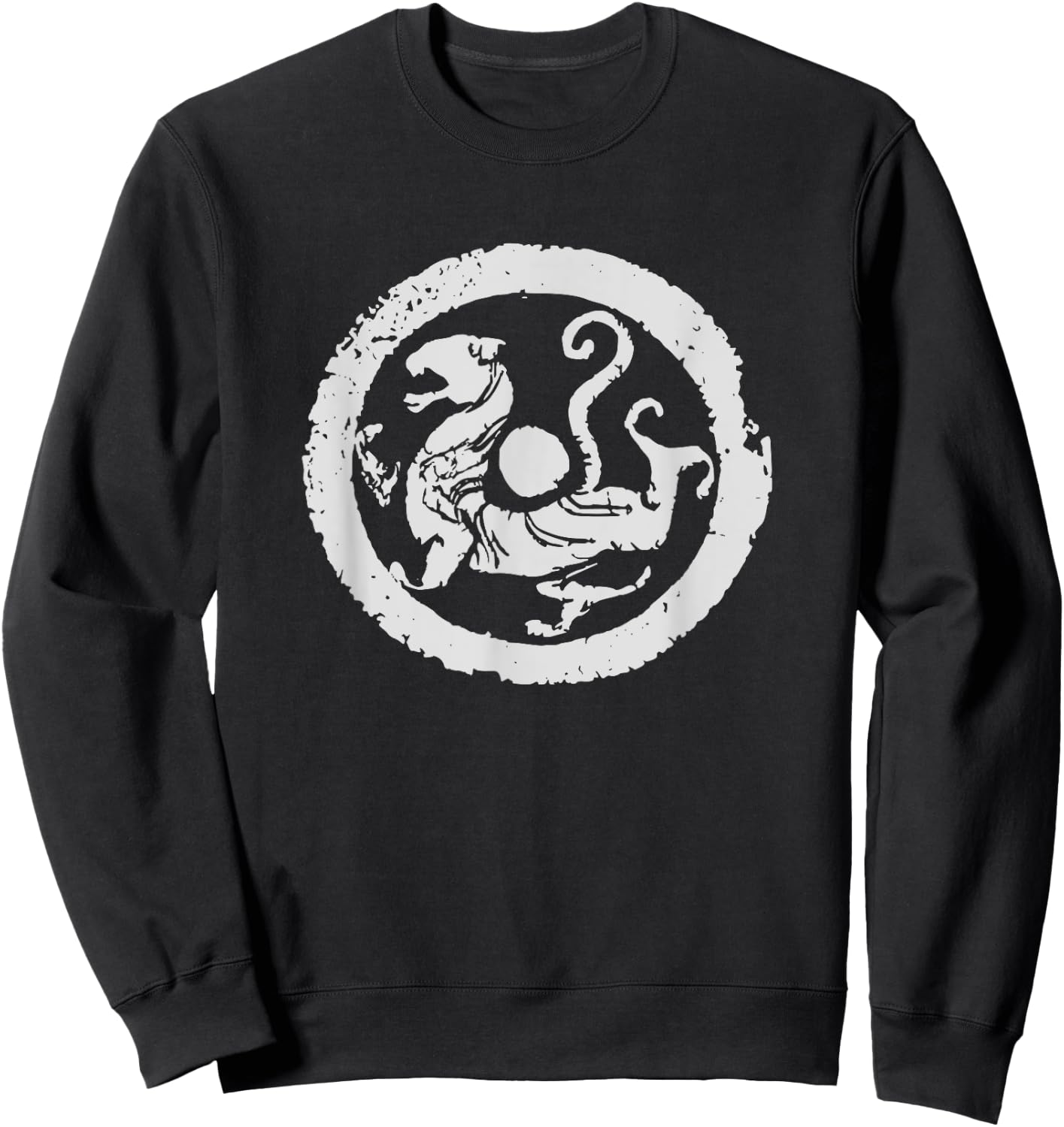 White Tiger of the West Baihu Ancient Chinese Smbol Sweatshirt - Sweatshirt | Black