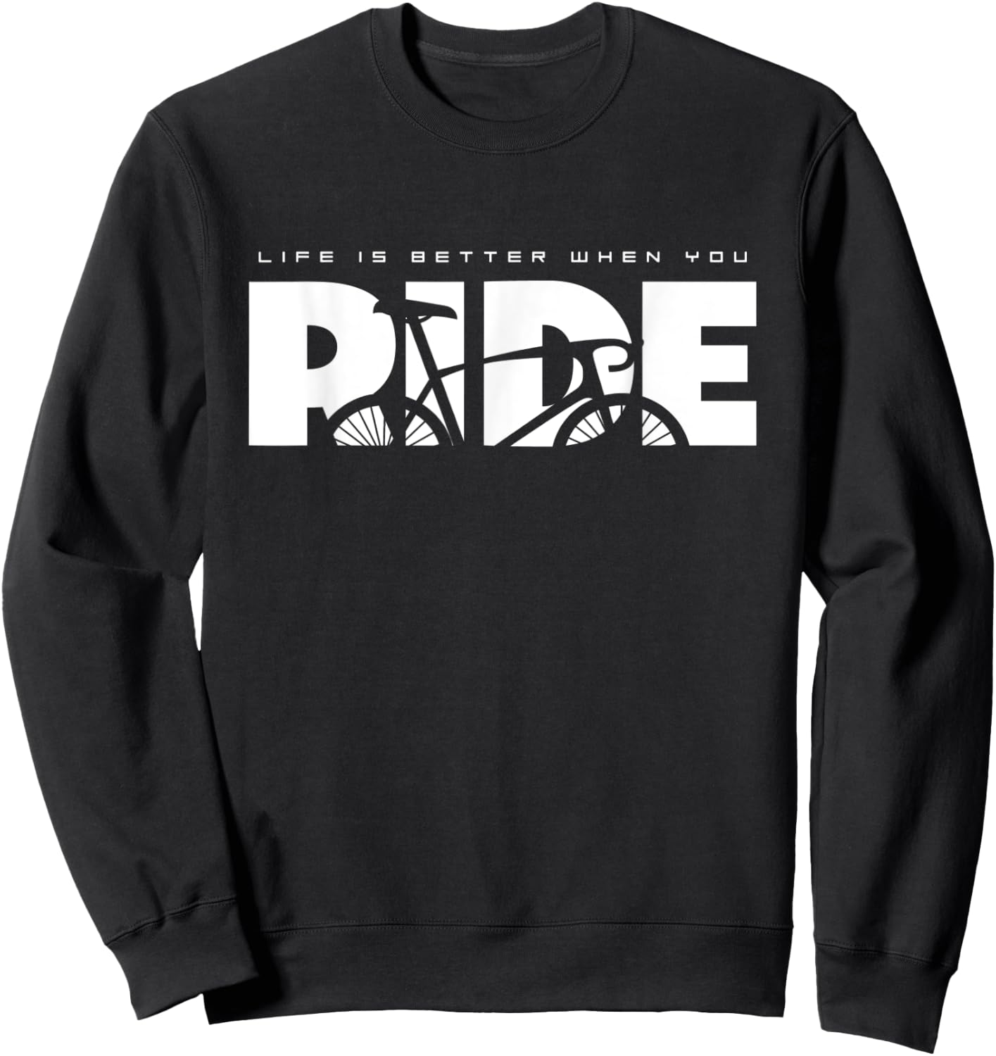 Road Biking Bicycle Cycling Sweatshirt - Sweatshirt | Black