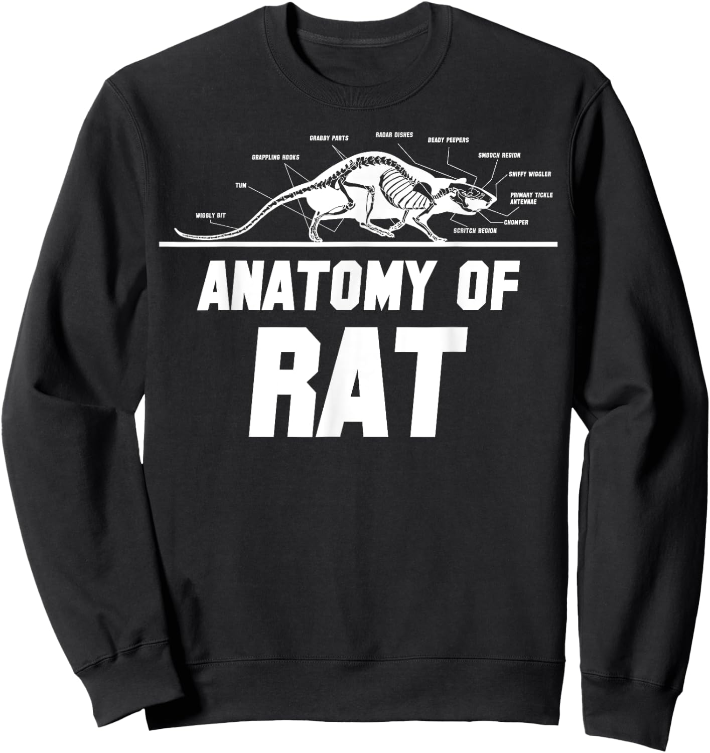 Anatomy of Rat - Rat Costume Mouse Rat Sweatshirt - Sweatshirt | Black