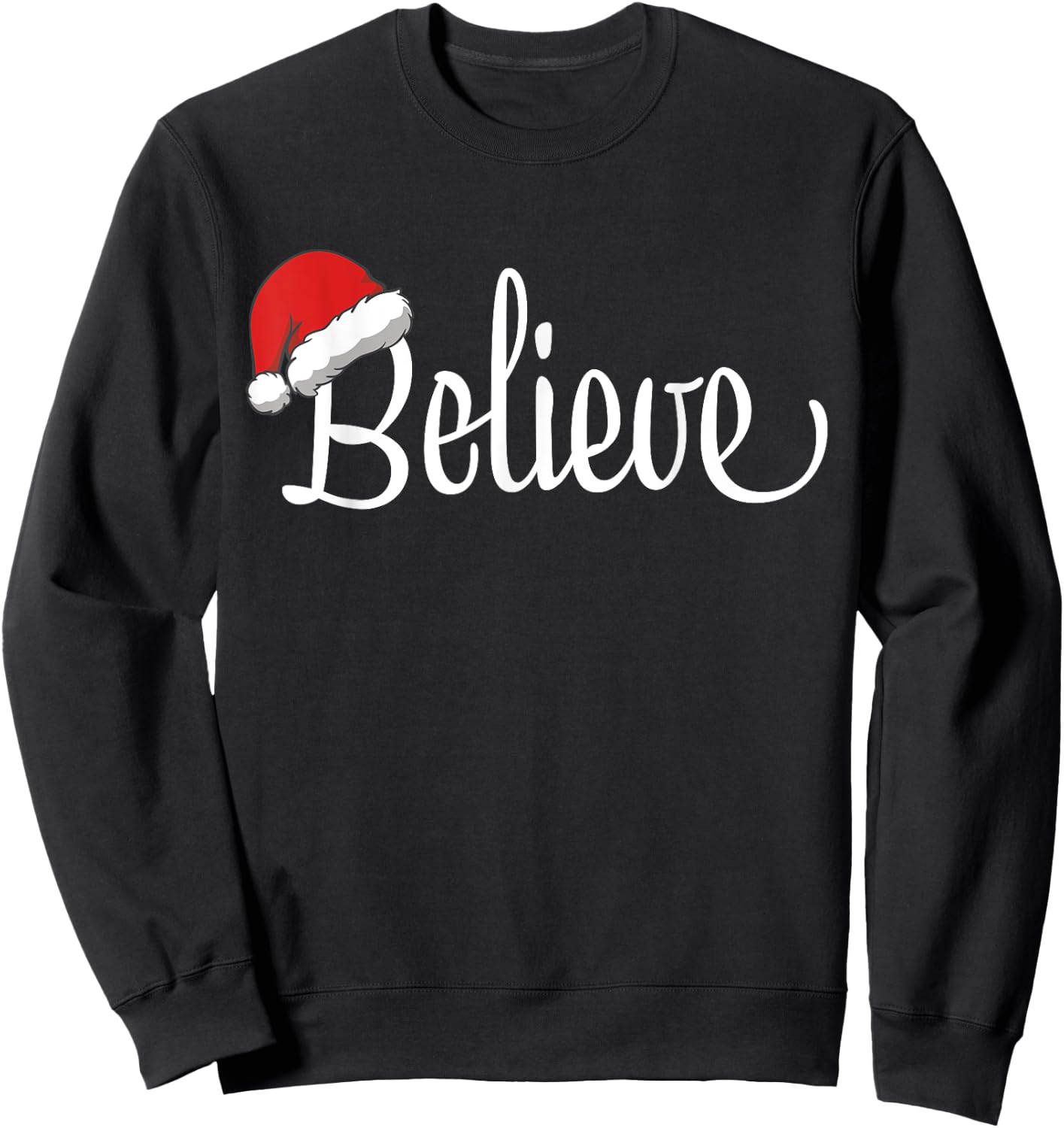 Christian Believe Christmas XMAS Pajama Men Women Kids Boys Sweatshirt - Sweatshirt | Black