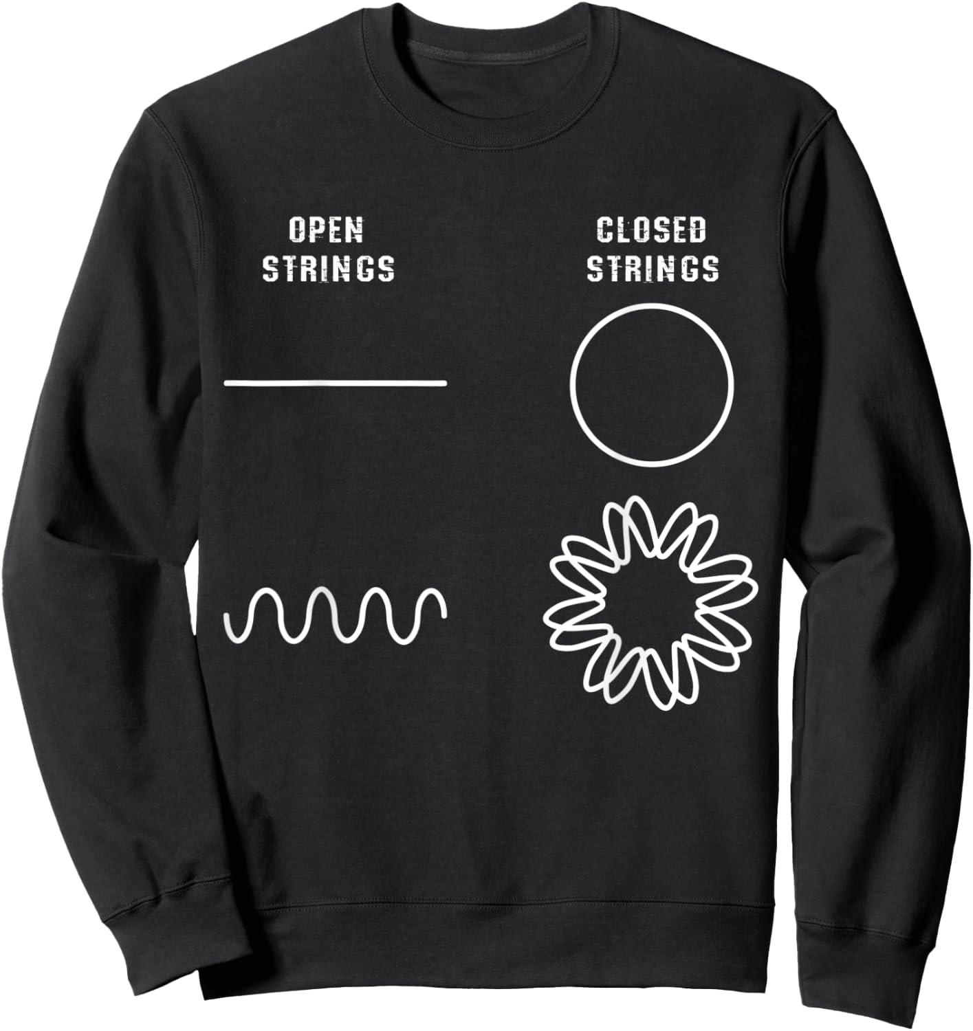 String Theory Strings - Neutrinos Open String Bran Physics Sweatshirt - Sweatshirt | Black