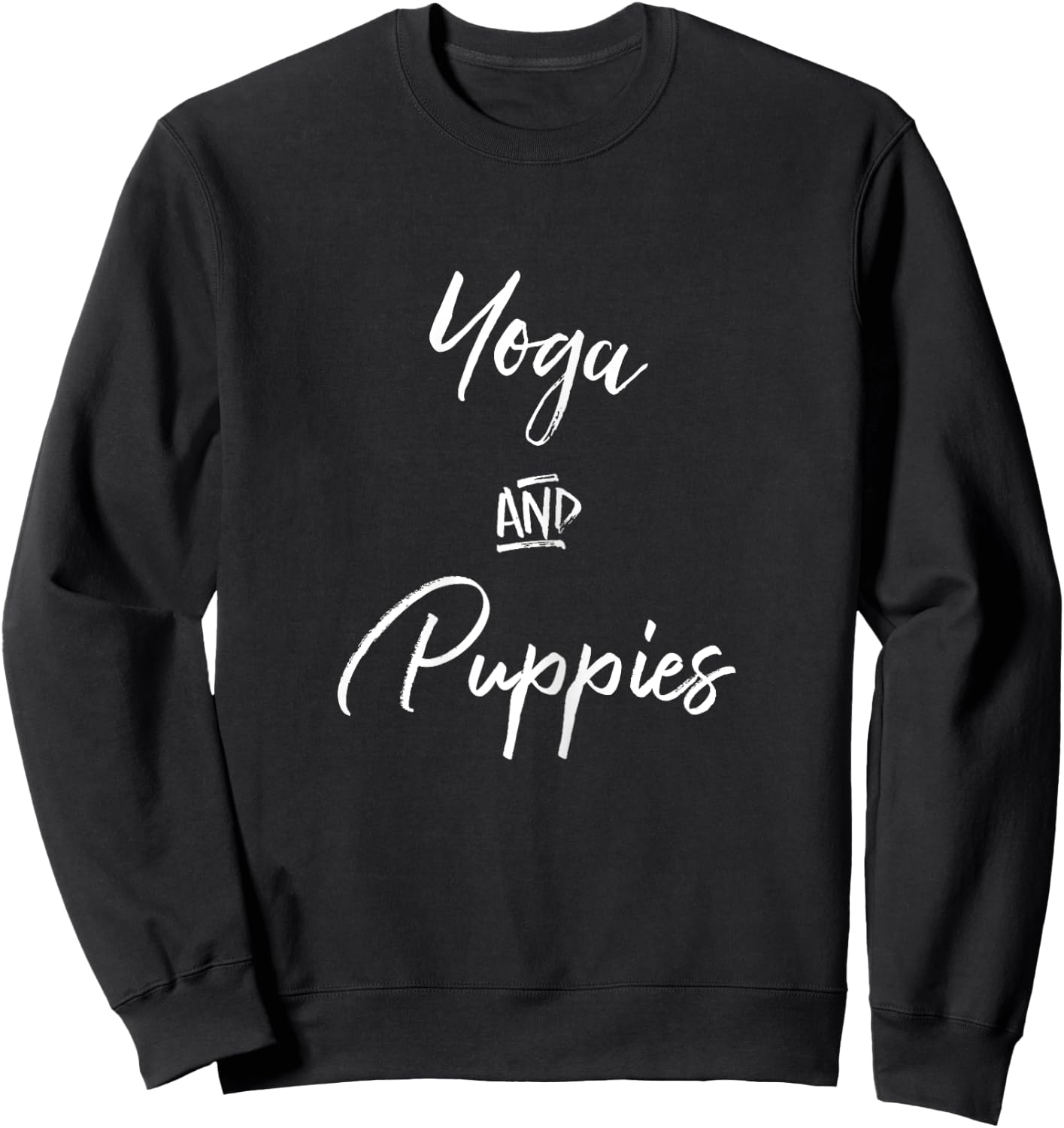 Yoga and Puppies Shirt,Namastay At Home with My Dog Lovers Sweatshirt - Sweatshirt | Black