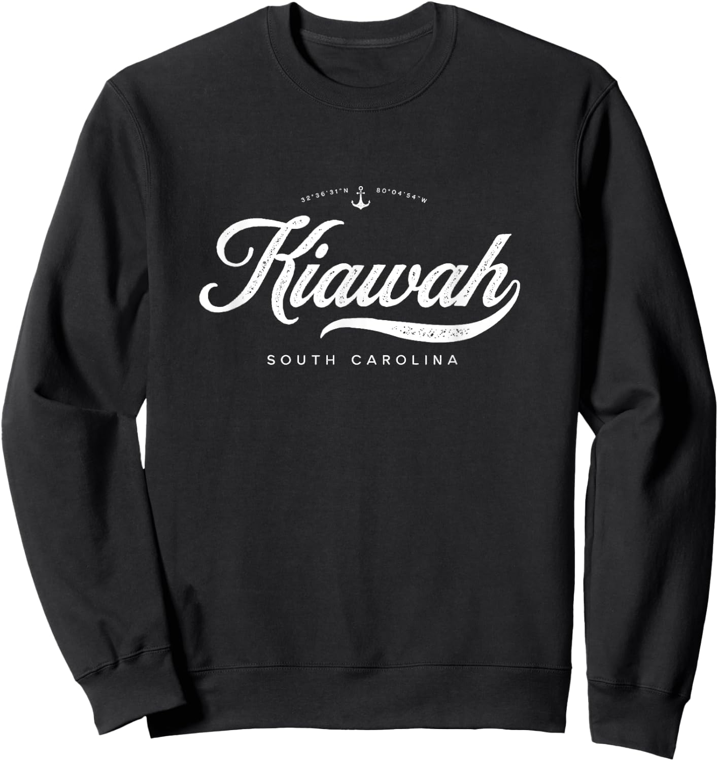 Kiawah Island South Carolina Vintage Retro Sweatshirt - Sweatshirt | Black