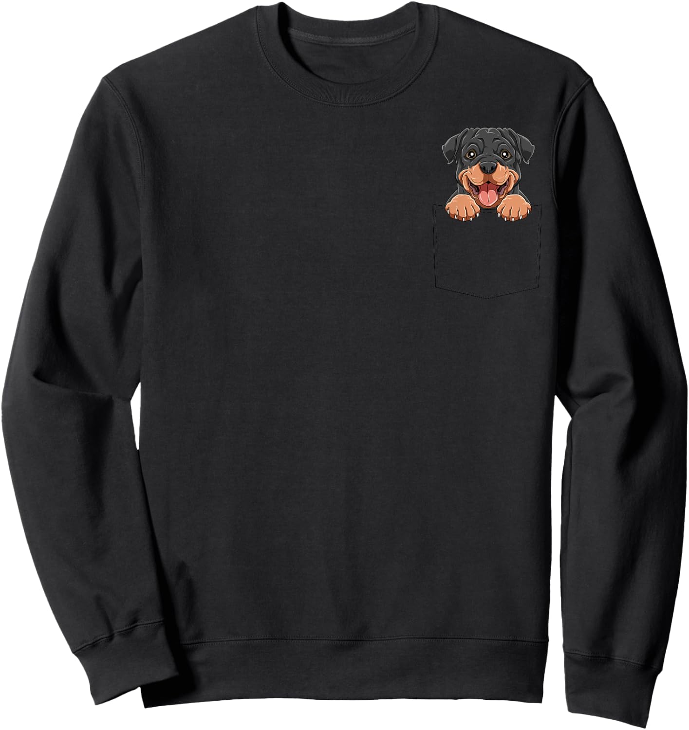 Rottweiler Pocket Rottweiler In Pocket Rottweiler Peeking Sweatshirt - Sweatshirt | Black