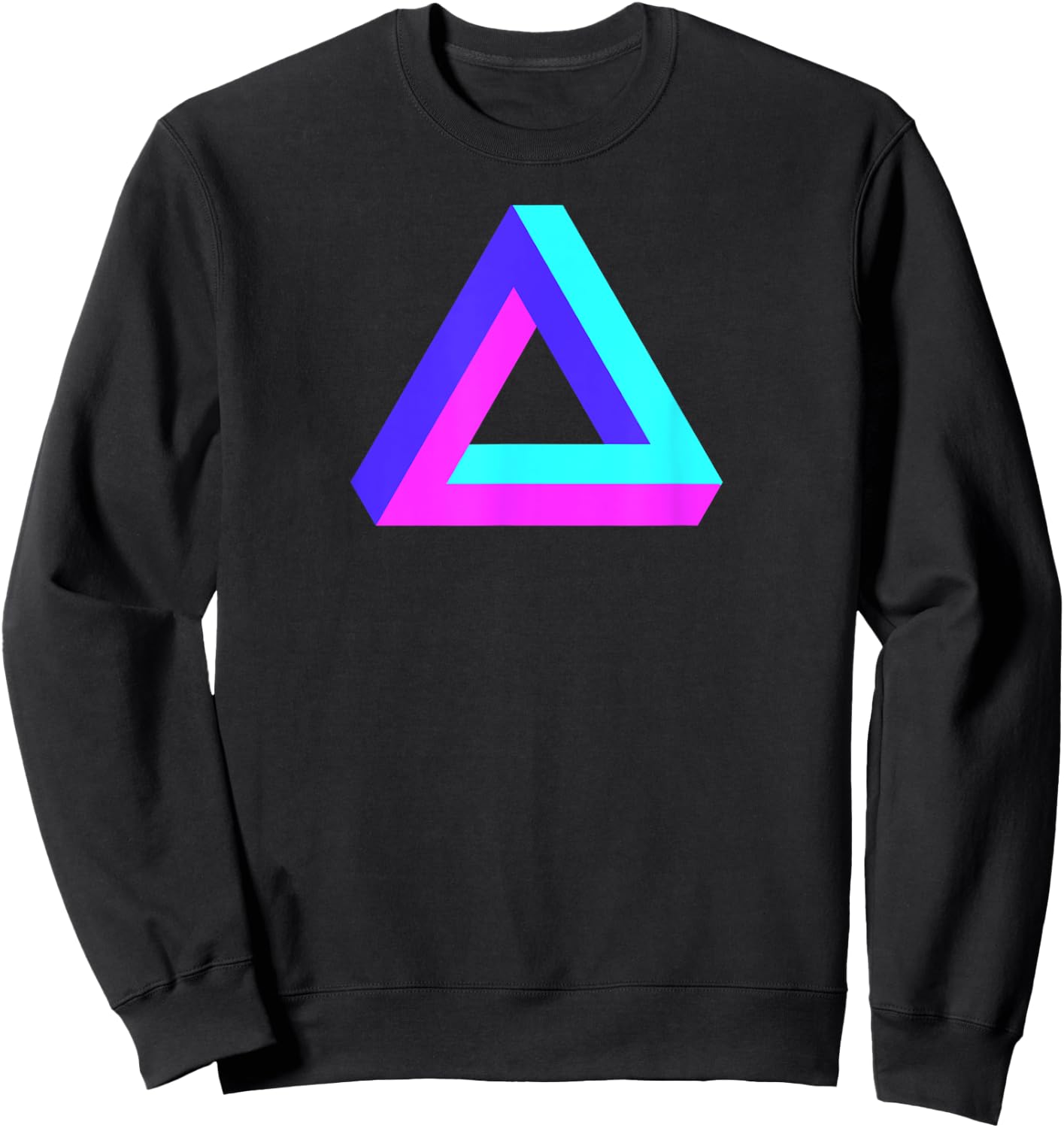 Sacred Geometry Shirt - Geometric Penrose Triangle T Shirt Sweatshirt - Sweatshirt | Black