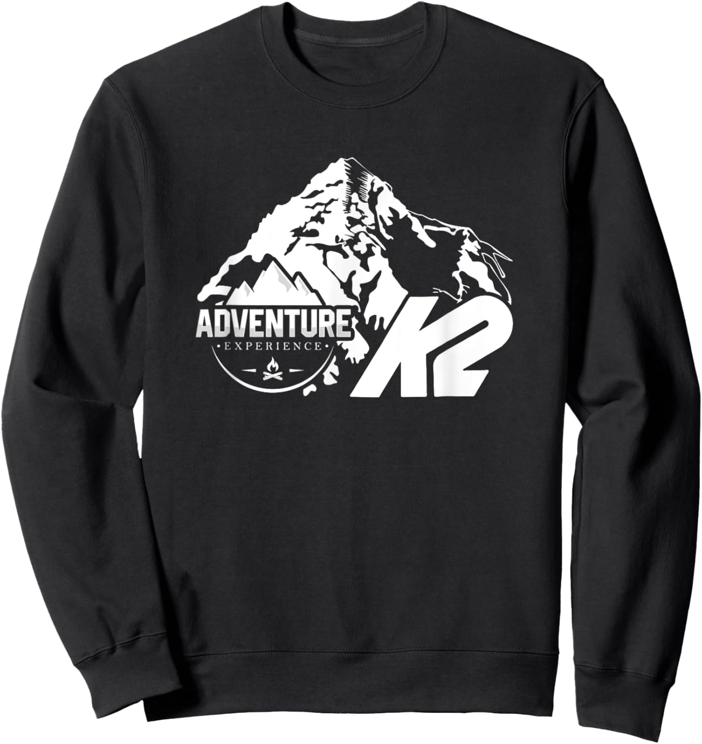 Campfire Adventure Mountain Sweatshirt - Sweatshirt | Black