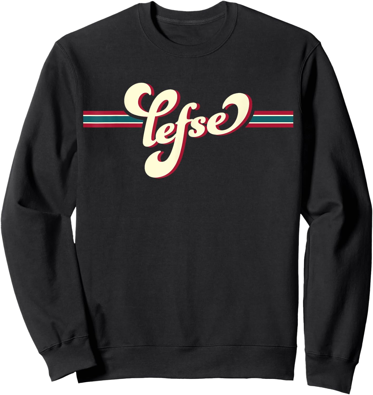 Lefse Norwegian Flag Vintage Stripes Sweatshirt - Sweatshirt | Black