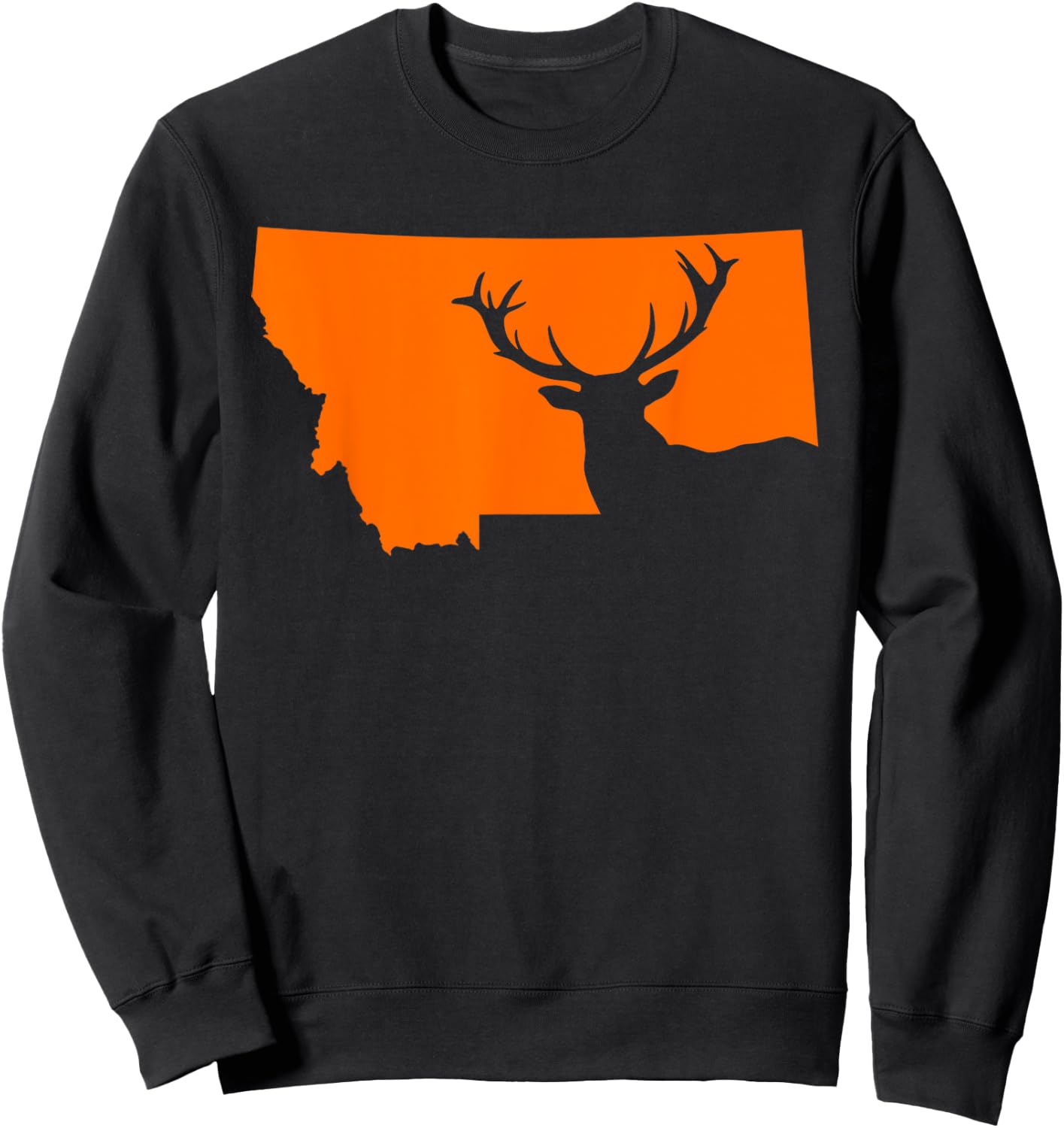 Montana Elk Hunting Cool Montana Hunters Hunting Sweatshirt - Sweatshirt | Black