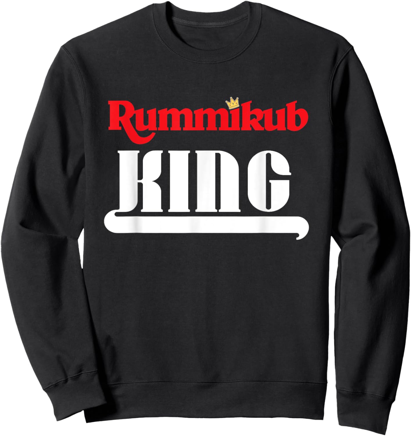 Rummikub King Logo With Royal Crown Sweatshirt - Sweatshirt | Black