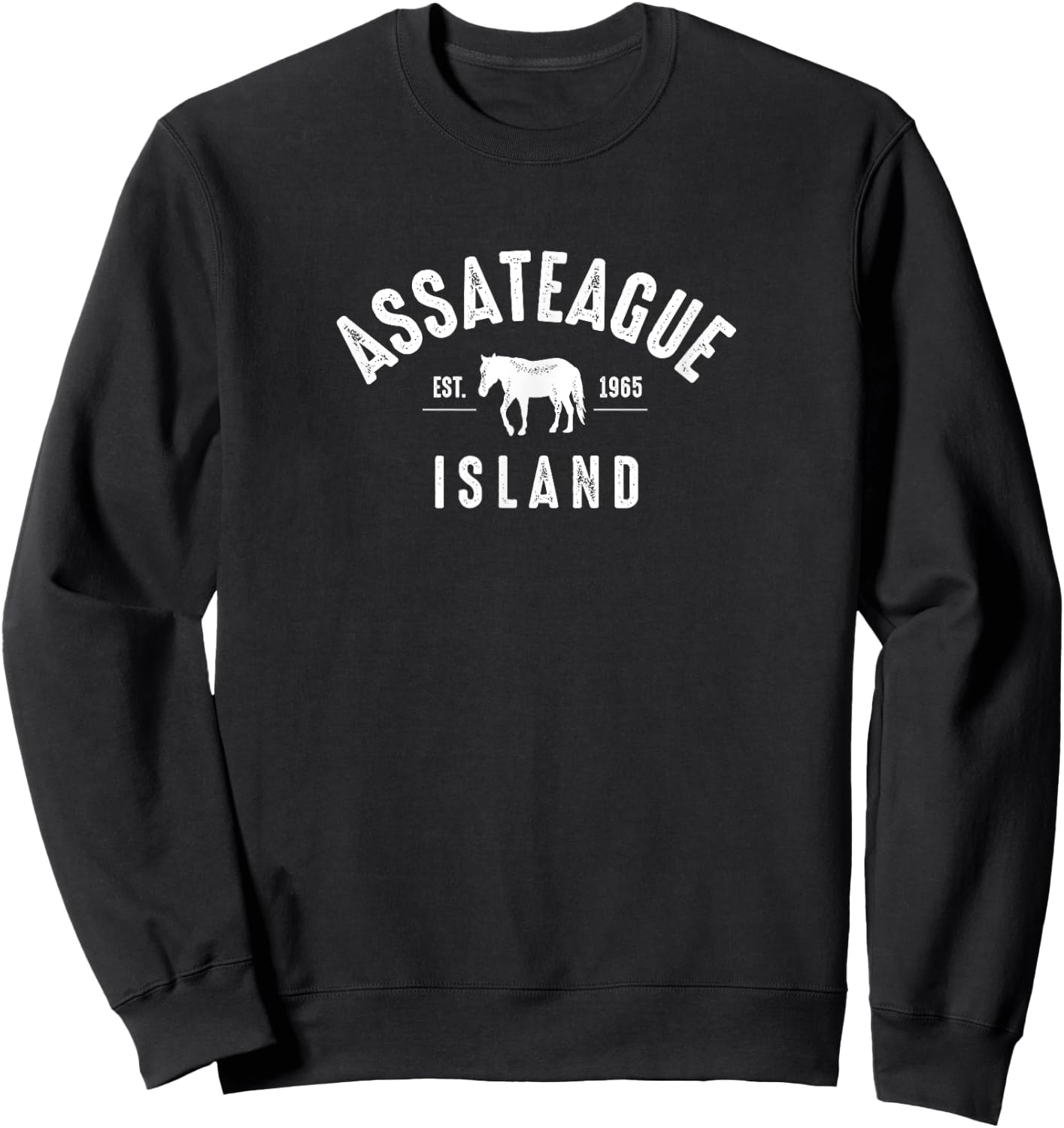 Assateague Island Wild Horse Sweatshirt - Sweatshirt | Black