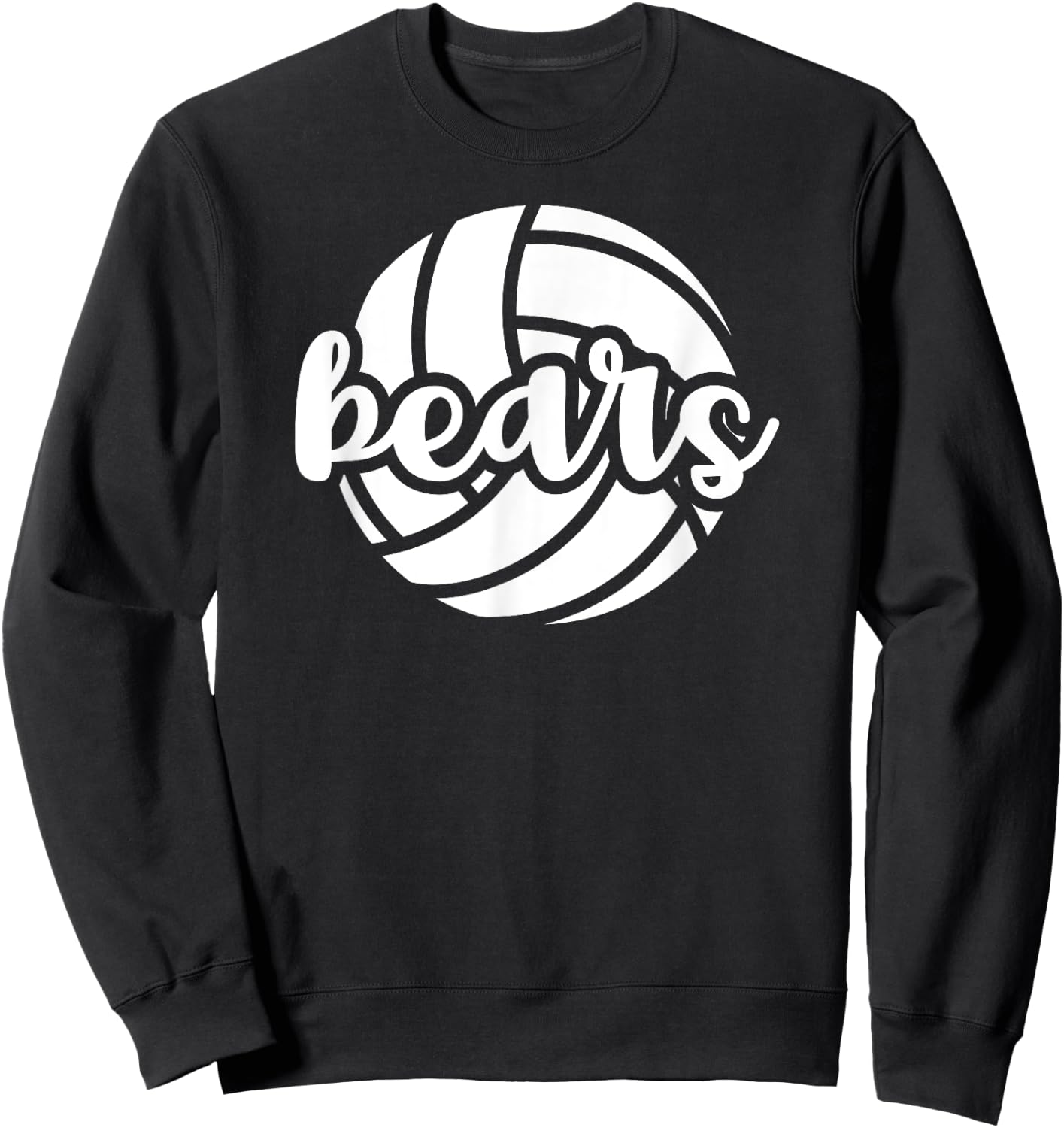 Bears Volleyball Team Mascot School Spirit Game Day Sweatshirt - Sweatshirt | Black