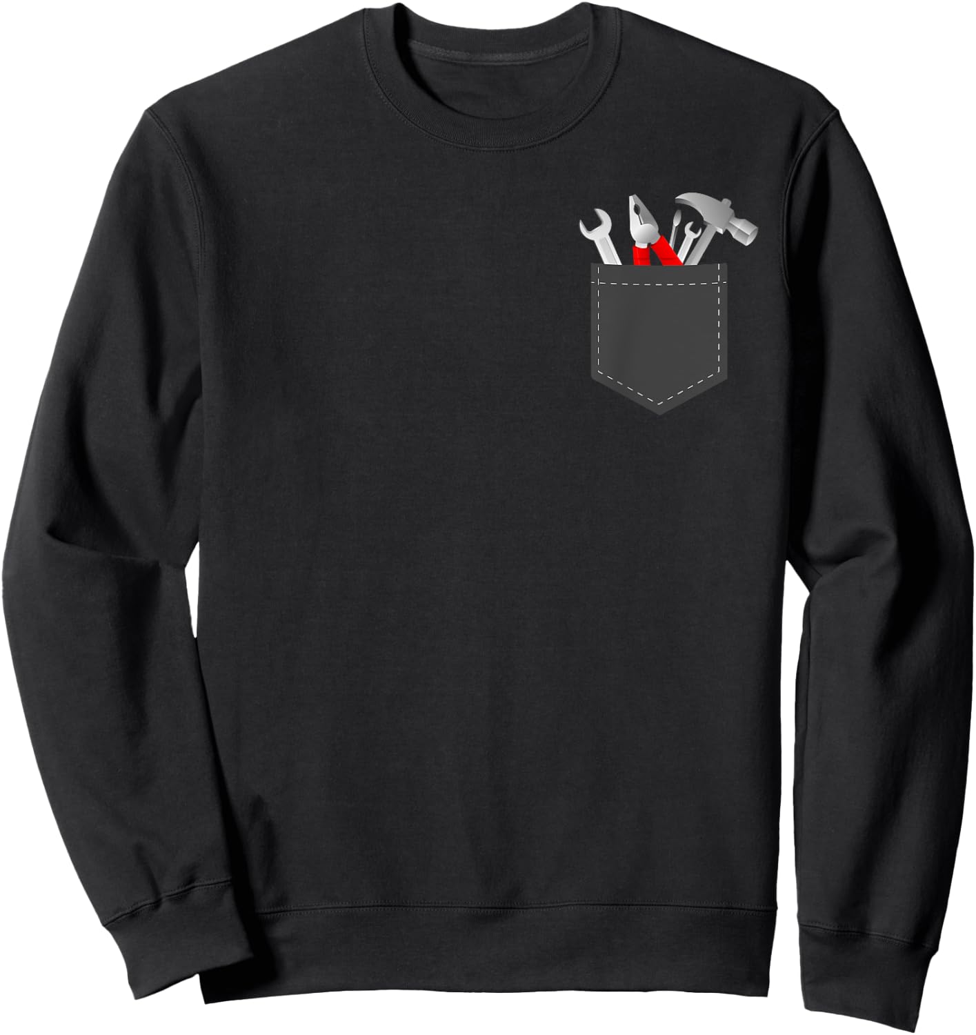 Pocket Handyman Woodworking Mechanical Tools Gift Sweatshirt - Sweatshirt | Black