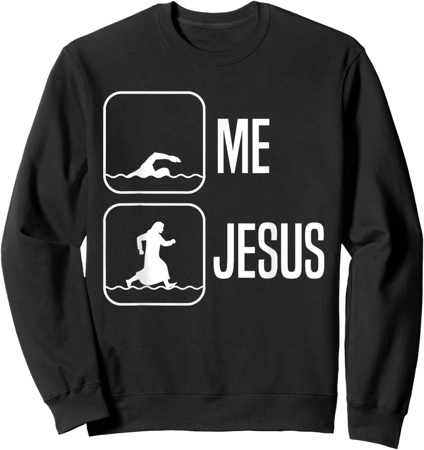 Funny Jesus Gift Men Women Cool Religious Christian Jesus Sweatshirt - Sweatshirt | Black