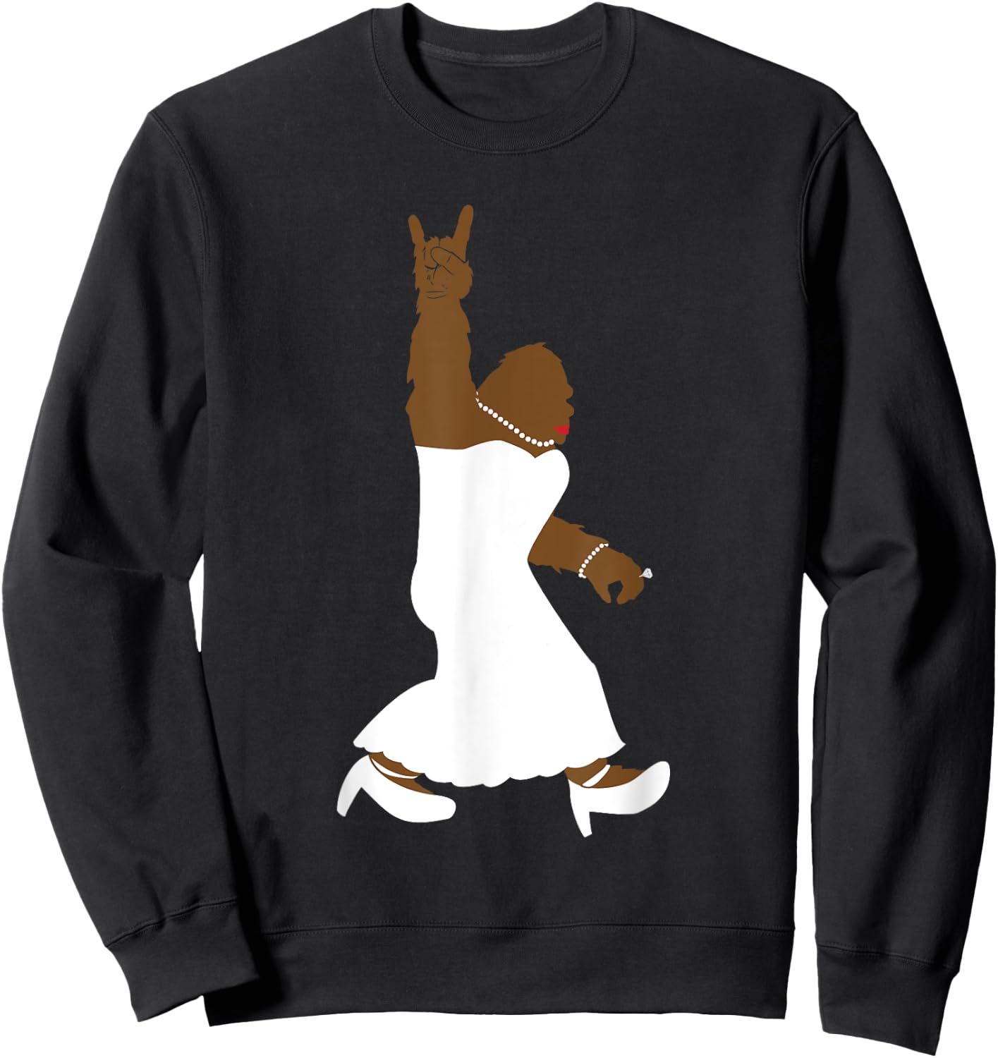 Bigfoot Rock and Roll Bachelorette Party Gift Bride Sweatshirt - Sweatshirt | Black
