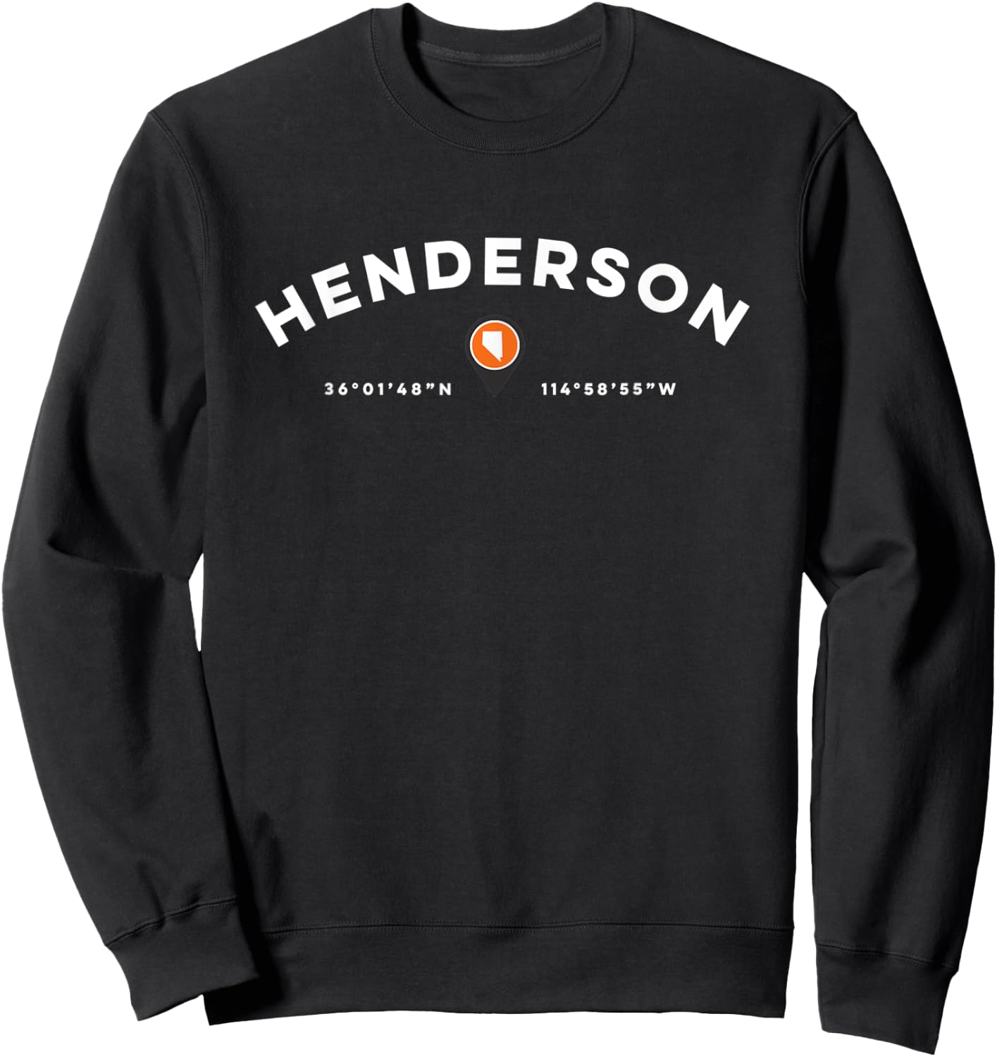 Henderson Nevada Graphic Map Sweatshirt - Sweatshirt | Black