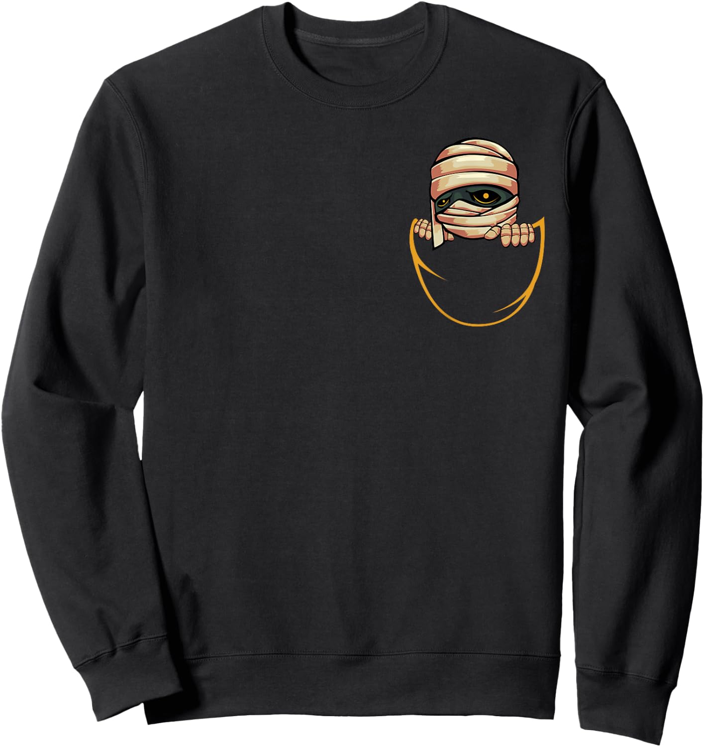 Pocket Mummy Lazy Halloween Costume Funny Monster Sweatshirt - Sweatshirt | Black