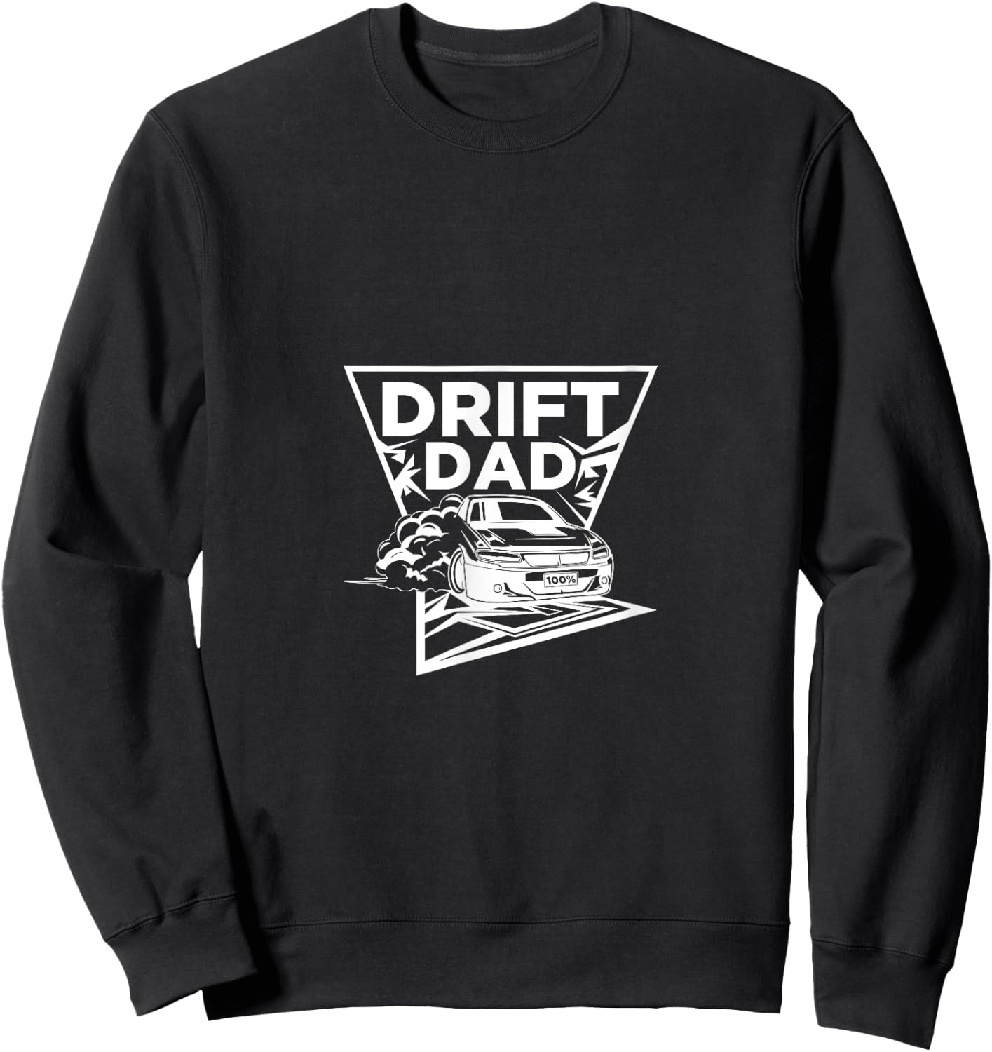 Drift Dad Japan Car Drifting With Smoke Daddy Project Stance Sweatshirt - Sweatshirt | Black