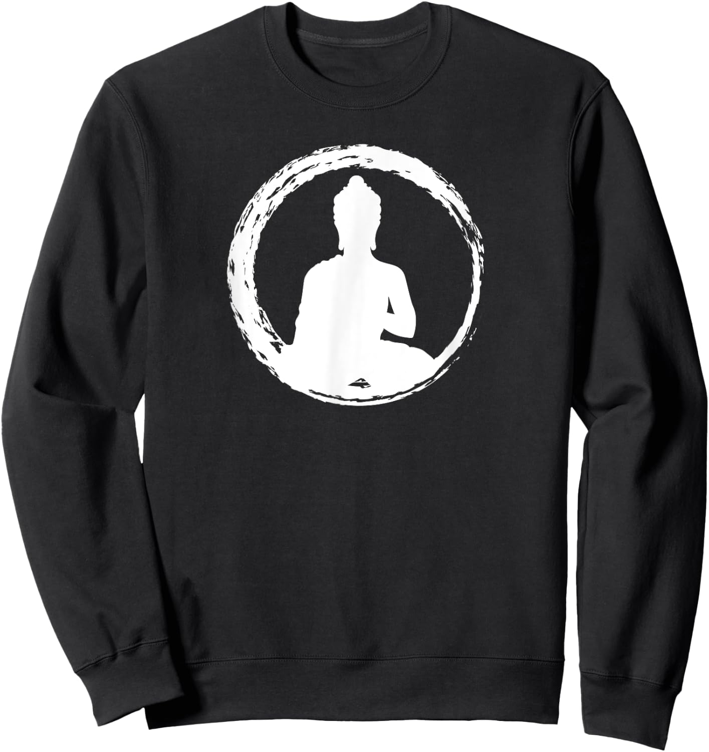 Zen Symbol Buddha Design Gautama Buddha Meditation Sweatshirt - Sweatshirt | Black