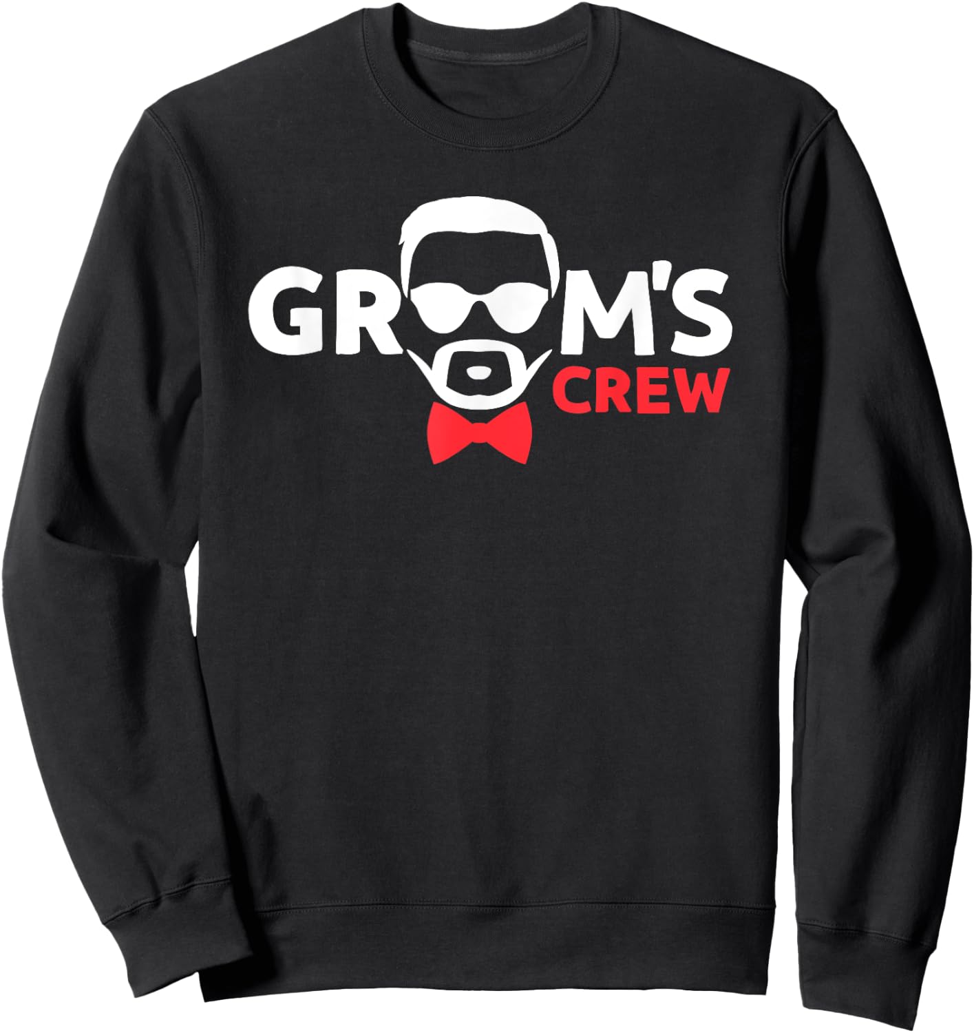 Funny Bachelor Party Grooms Crew Stag Wedding Party Gag Sweatshirt - Sweatshirt | Black
