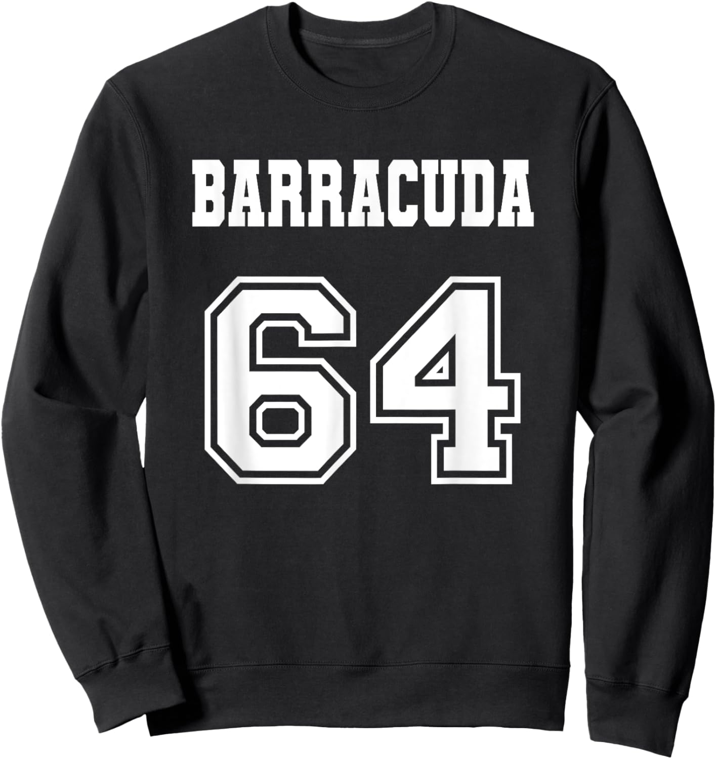 Jersey Style Barracuda 64 1964 Old School Muscle Car Fishing Sweatshirt - Sweatshirt | Black