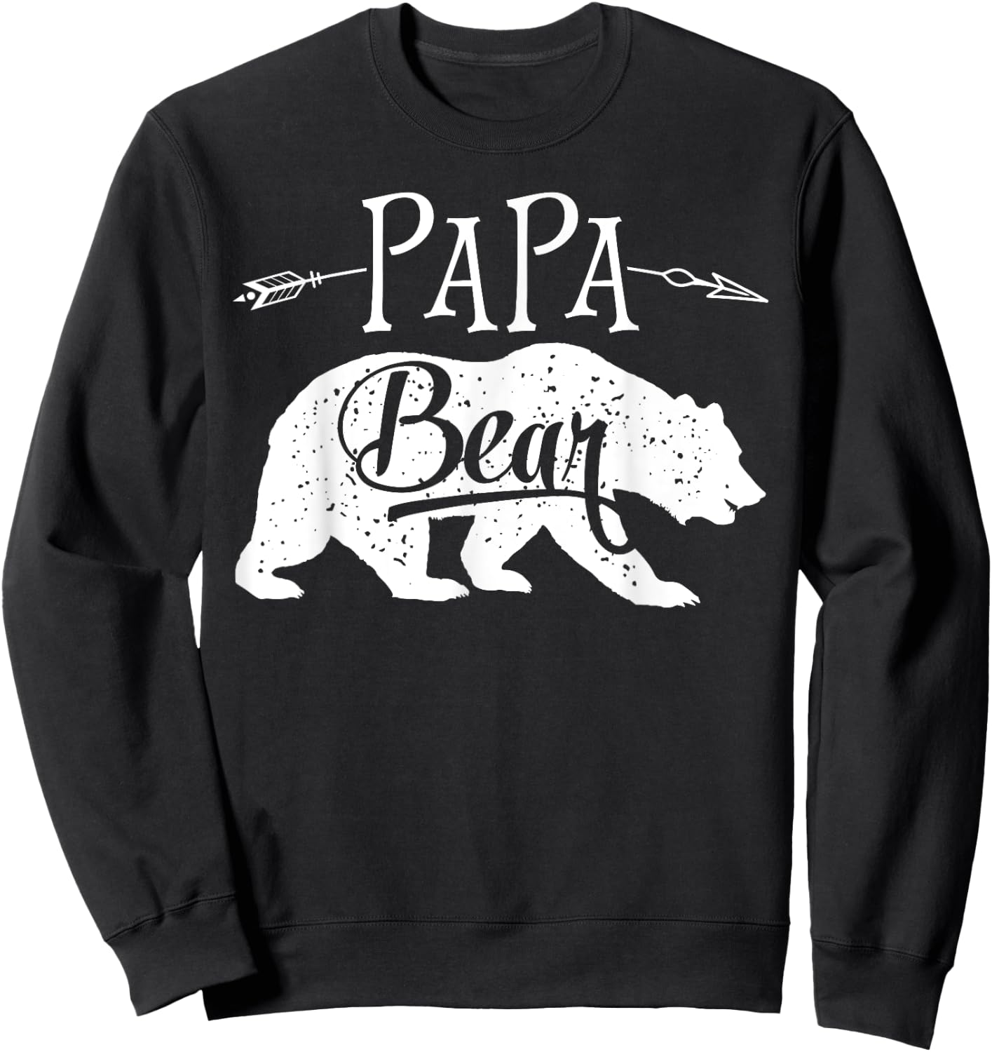 Papa Bear T shirt Fathers Day Family Matching Couple Men Sweatshirt - Sweatshirt | Black