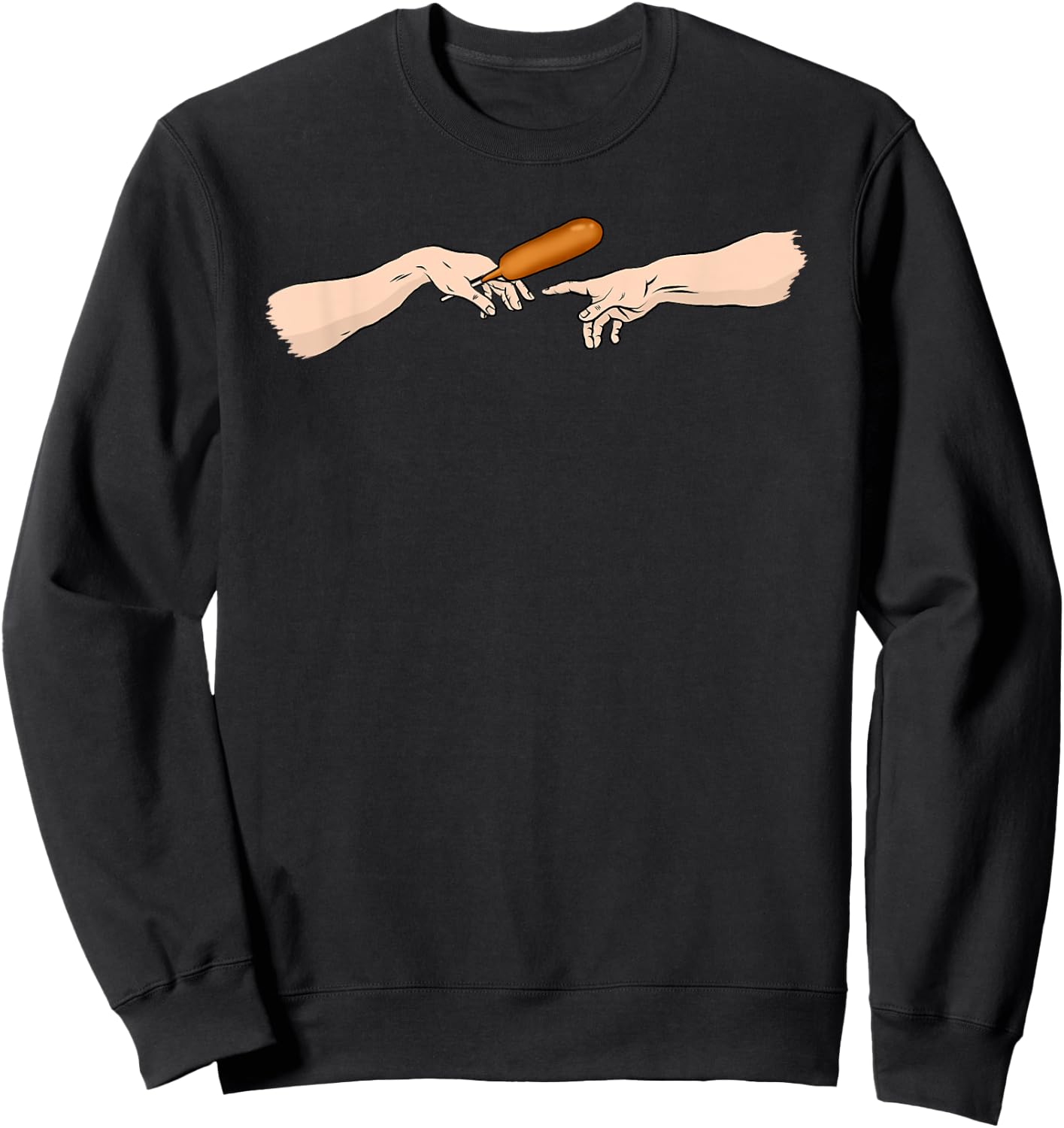 Give me this corndog - I love corndogs lover eater funny Women Sweatshirt - Sweatshirt | Black
