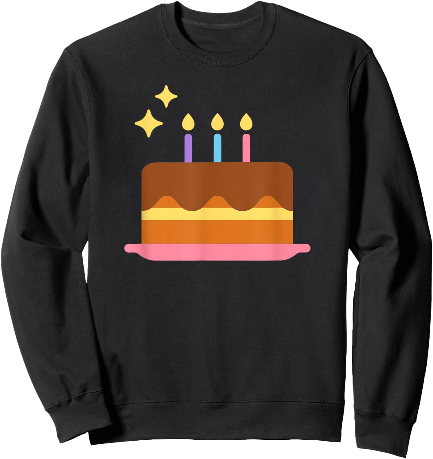 Cake with Candles and Chocolate , Women, Children Sweatshirt - Sweatshirt | Black