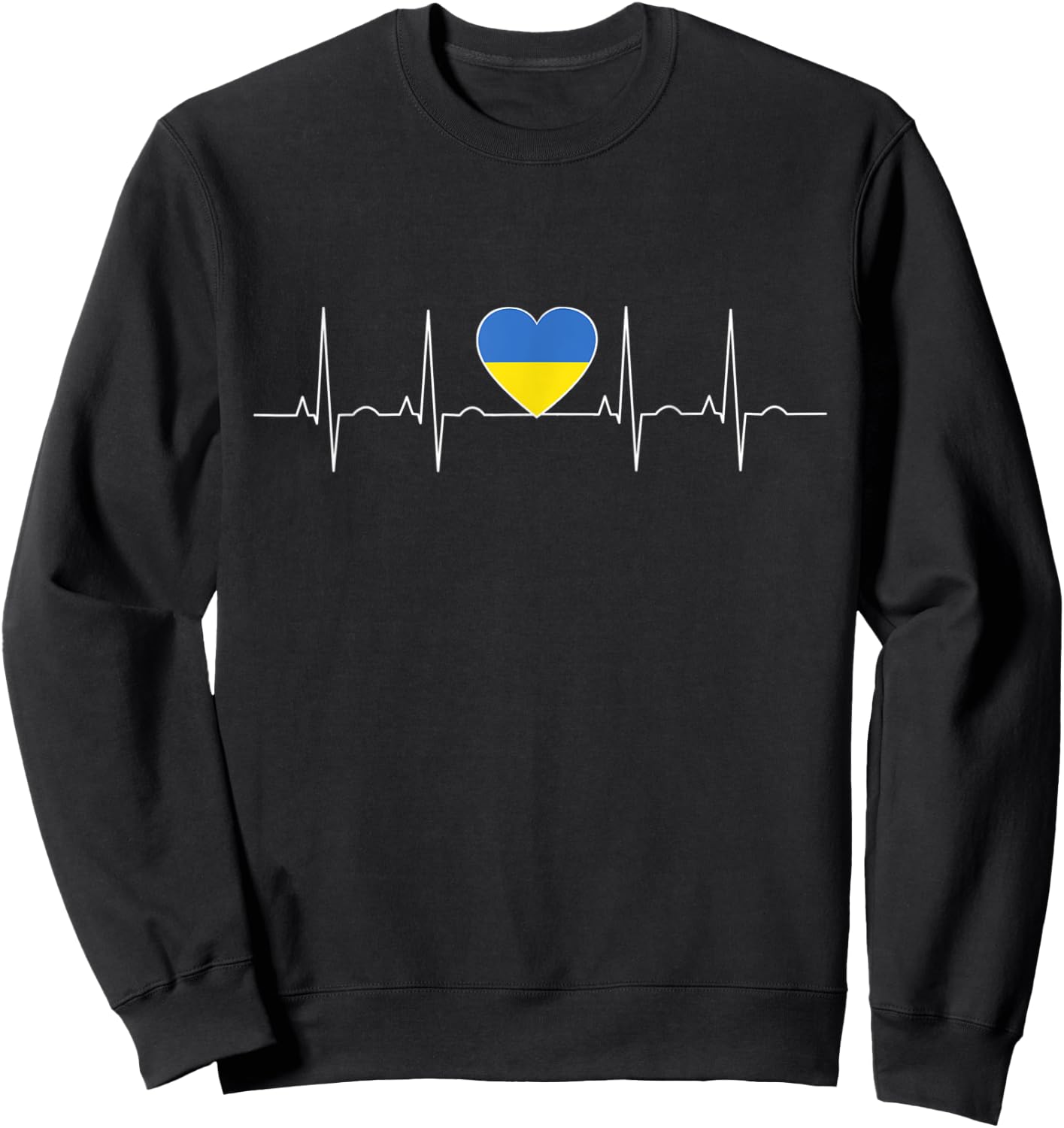 Ukraine Flag Heartbeat It is in my DNA Gift Ukrainians Sweatshirt - Sweatshirt | Black