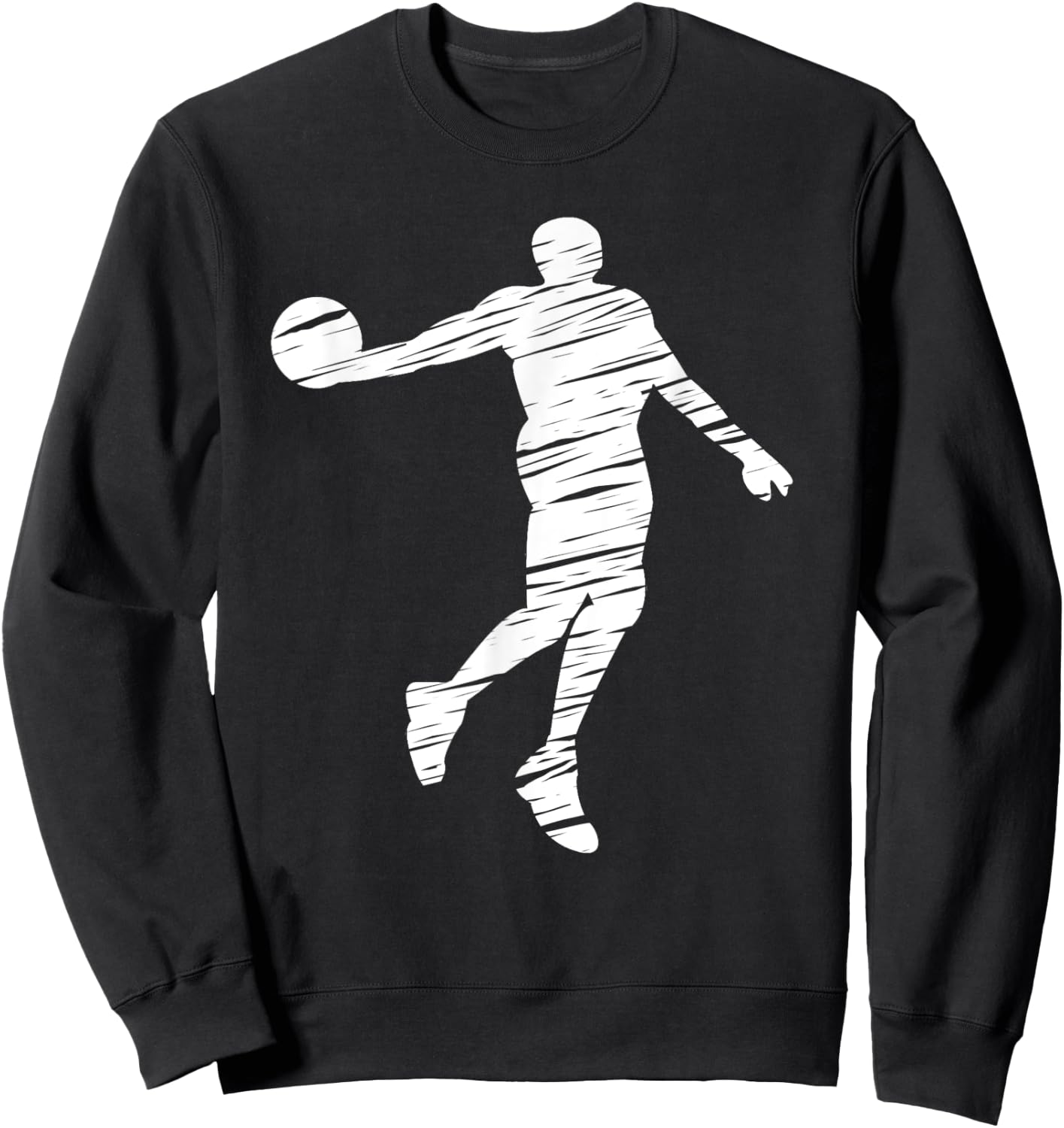 Basketball player retro lines Sweatshirt - Sweatshirt | Black